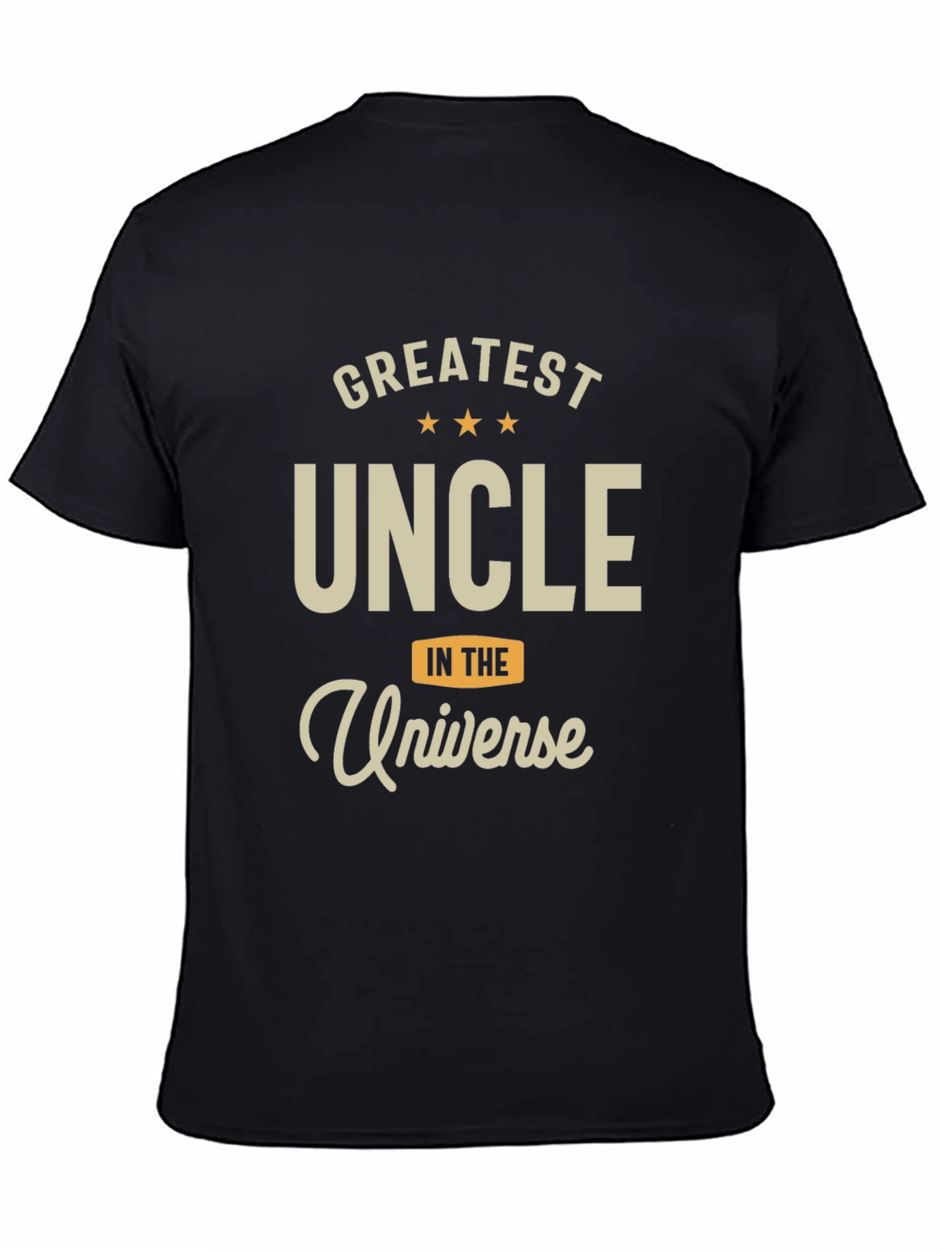 Greatest Uncle in the Universe Black T-Shirt