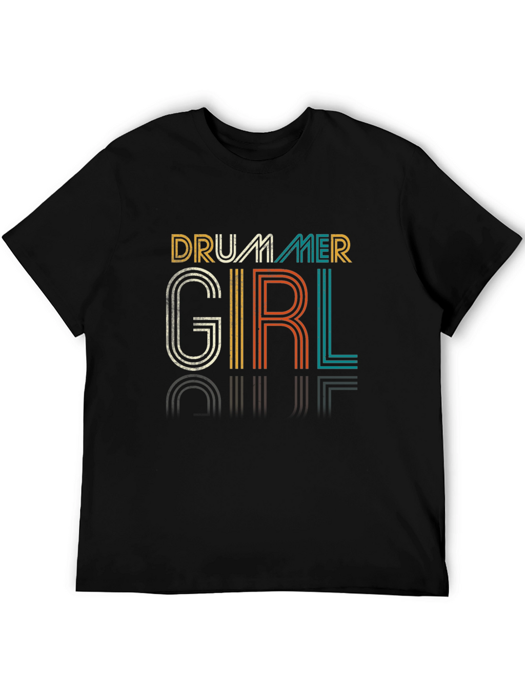 Drummer Girl Retro T-Shirt