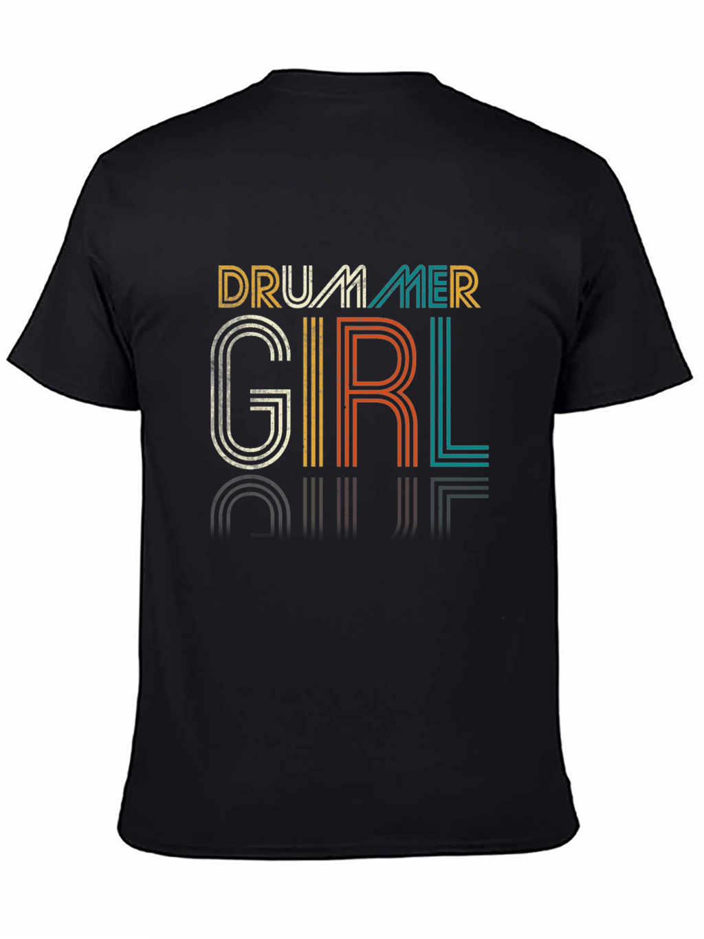 Drummer Girl Retro T-Shirt
