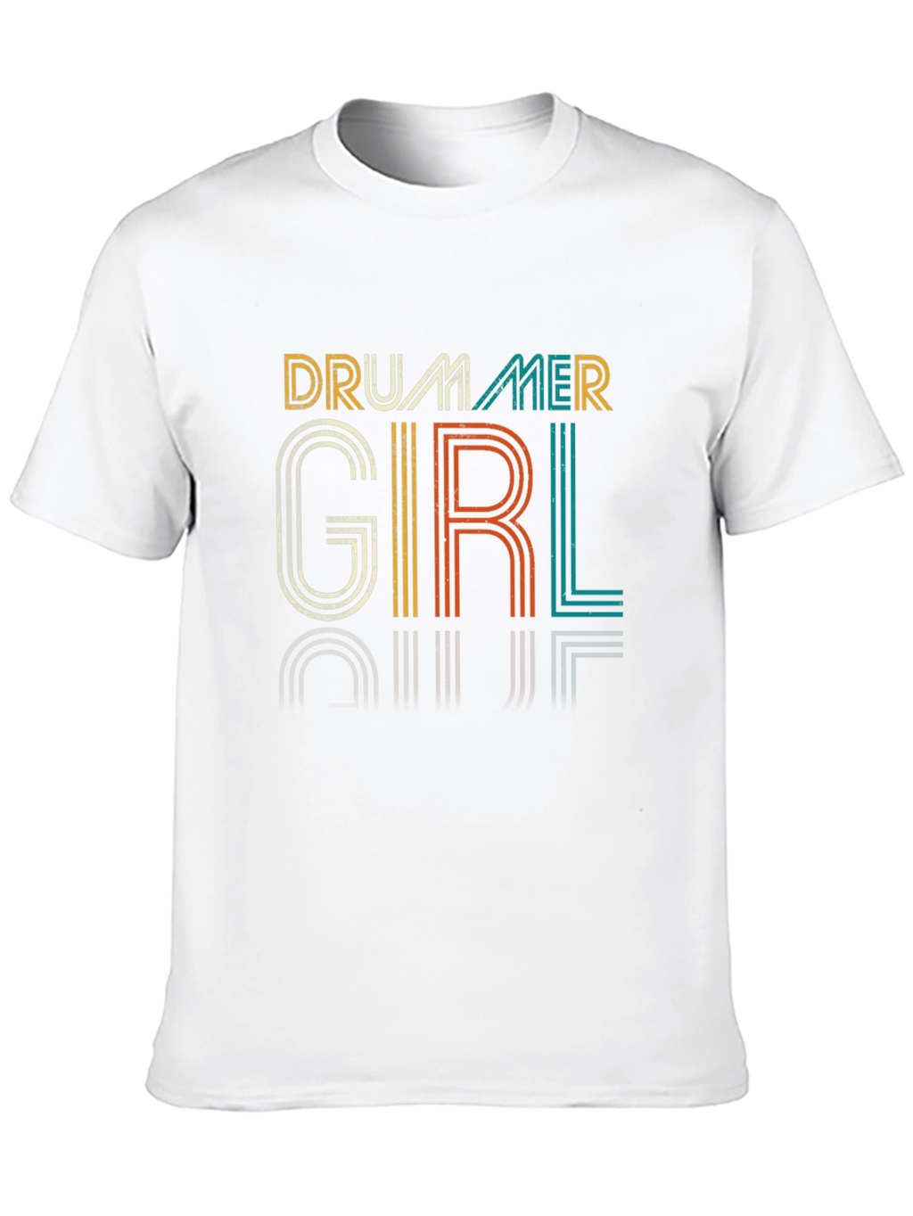 Drummer Girl Retro T-Shirt