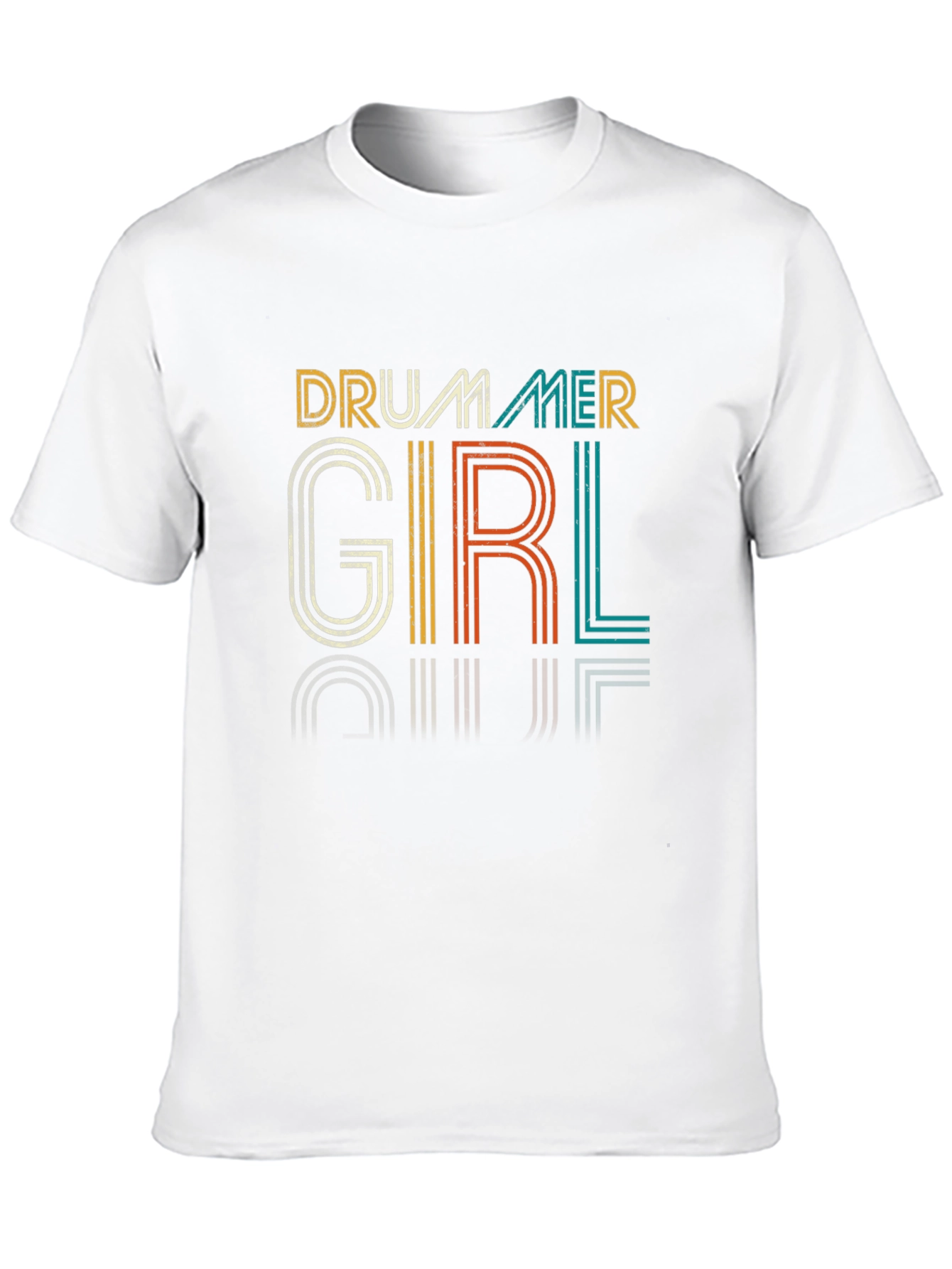 Drummer Girl Retro T-Shirt