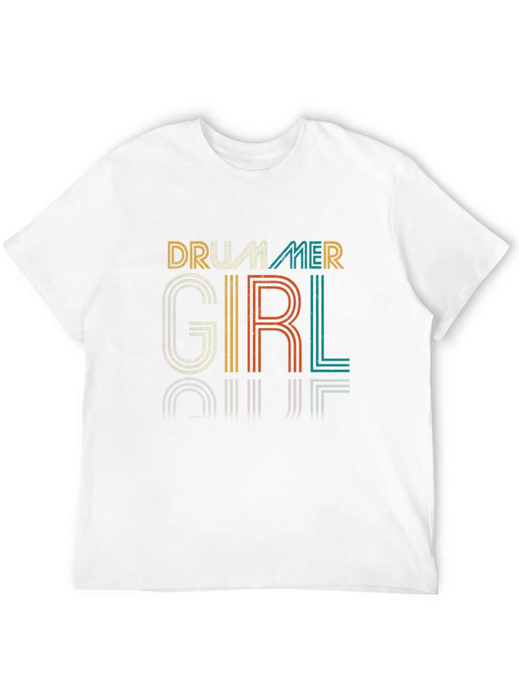 Drummer Girl Retro T-Shirt