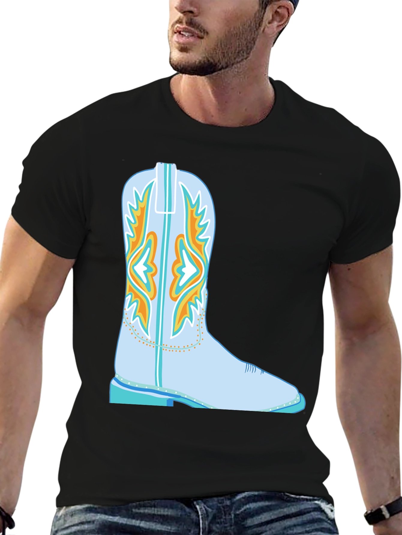 Cowboy Boot Graphic Tee - Western Style