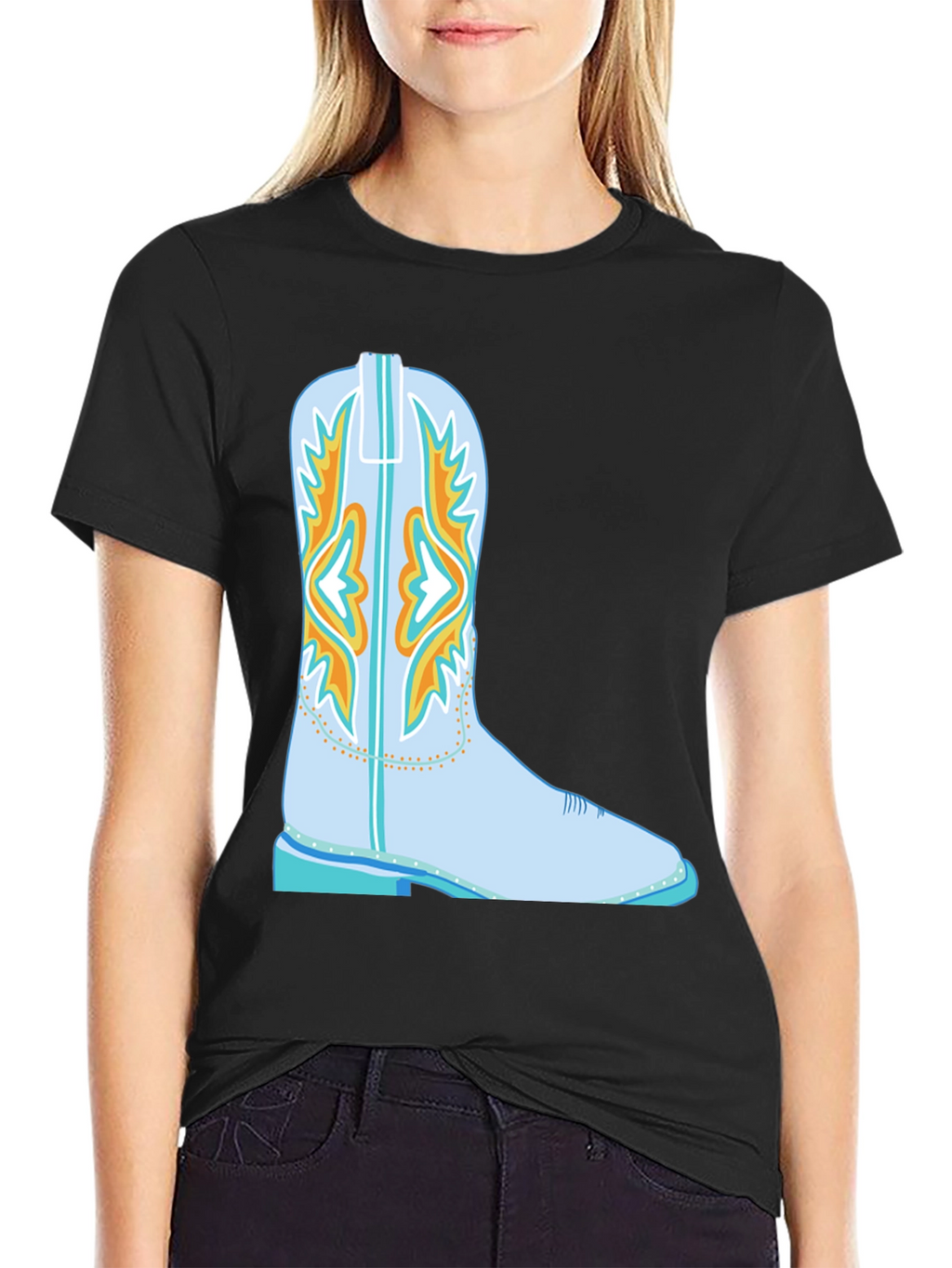 Cowboy Boot Graphic Tee - Western Style