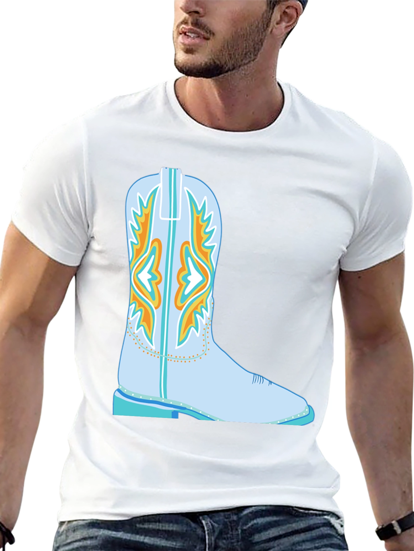 Cowboy Boot Graphic Tee - Western Style