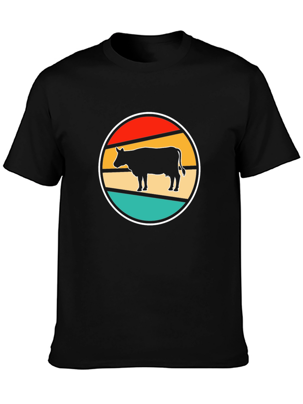 Retro Cow T-Shirt - Farm Animal Graphic Tee
