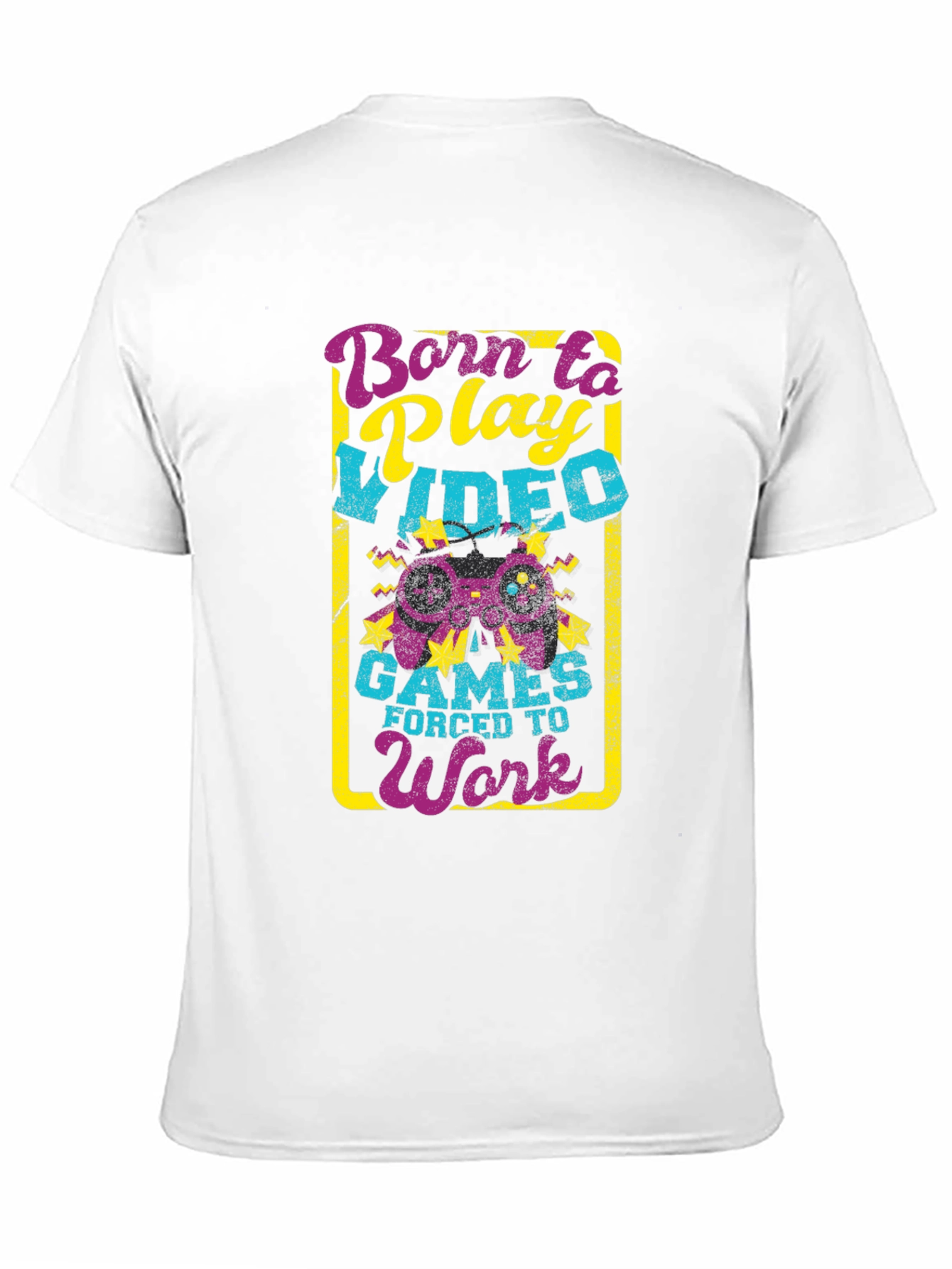 Born to Play Video Games Black T-Shirt