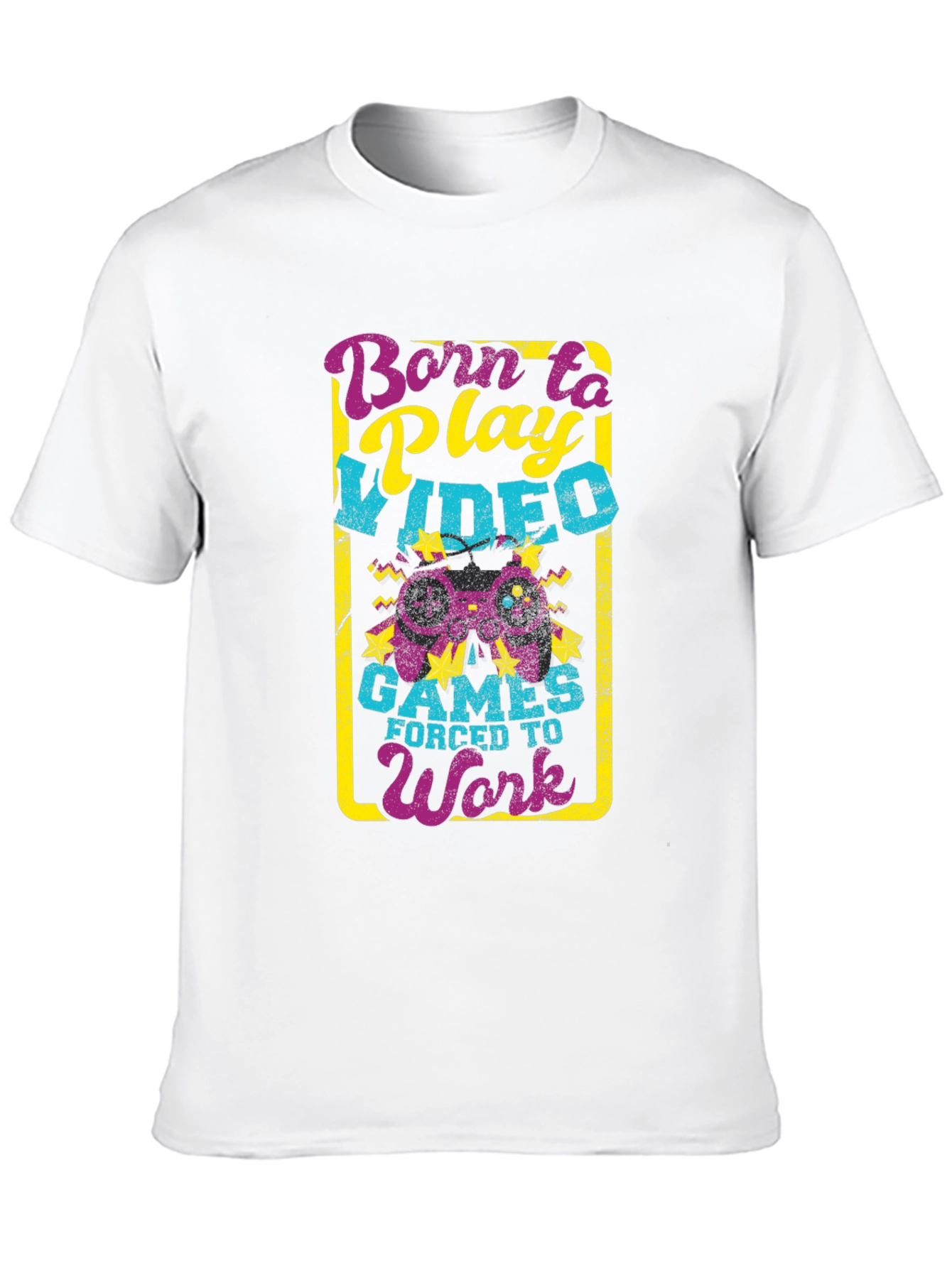Born to Play Video Games Black T-Shirt