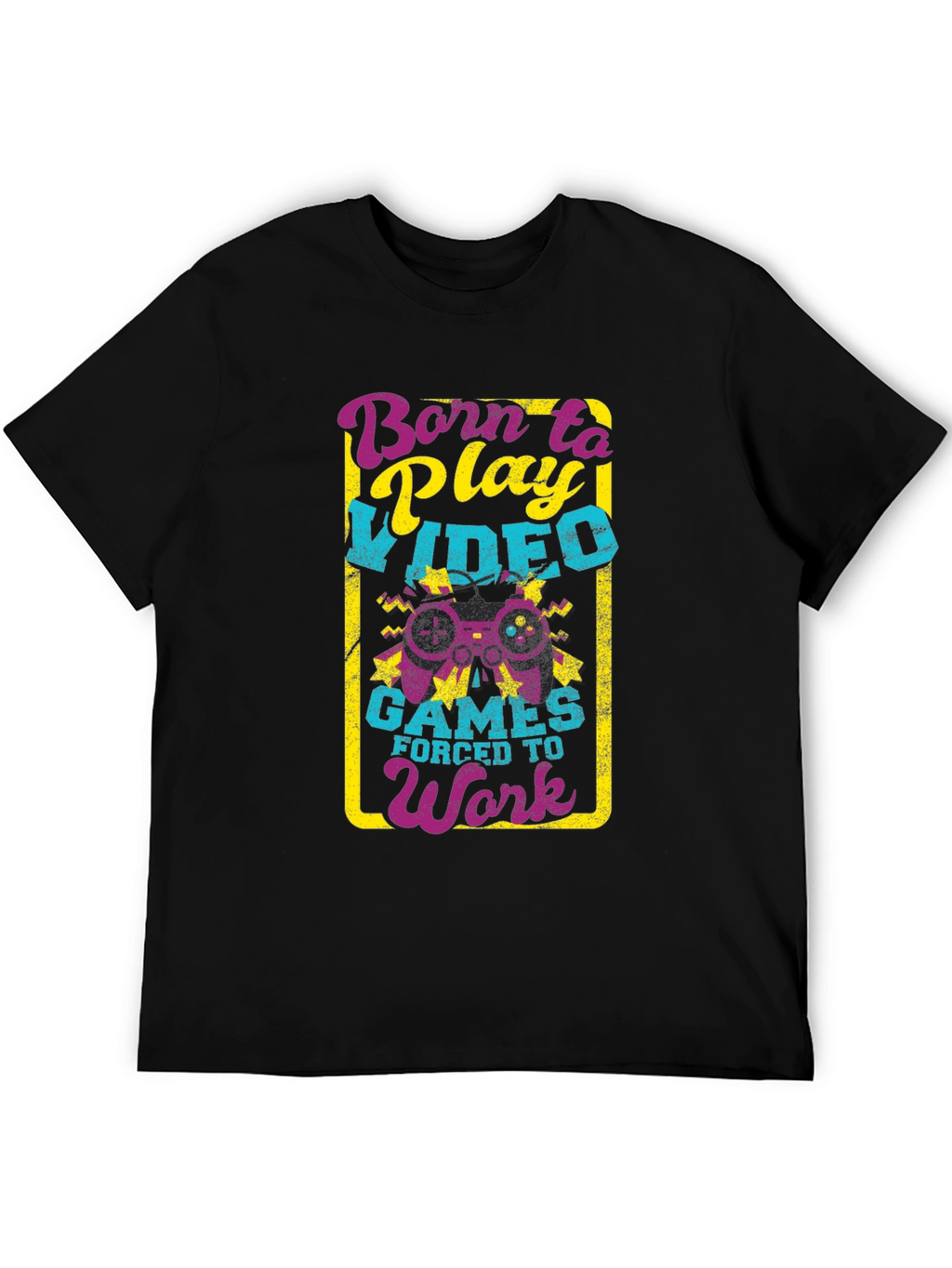 Born to Play Video Games Black T-Shirt