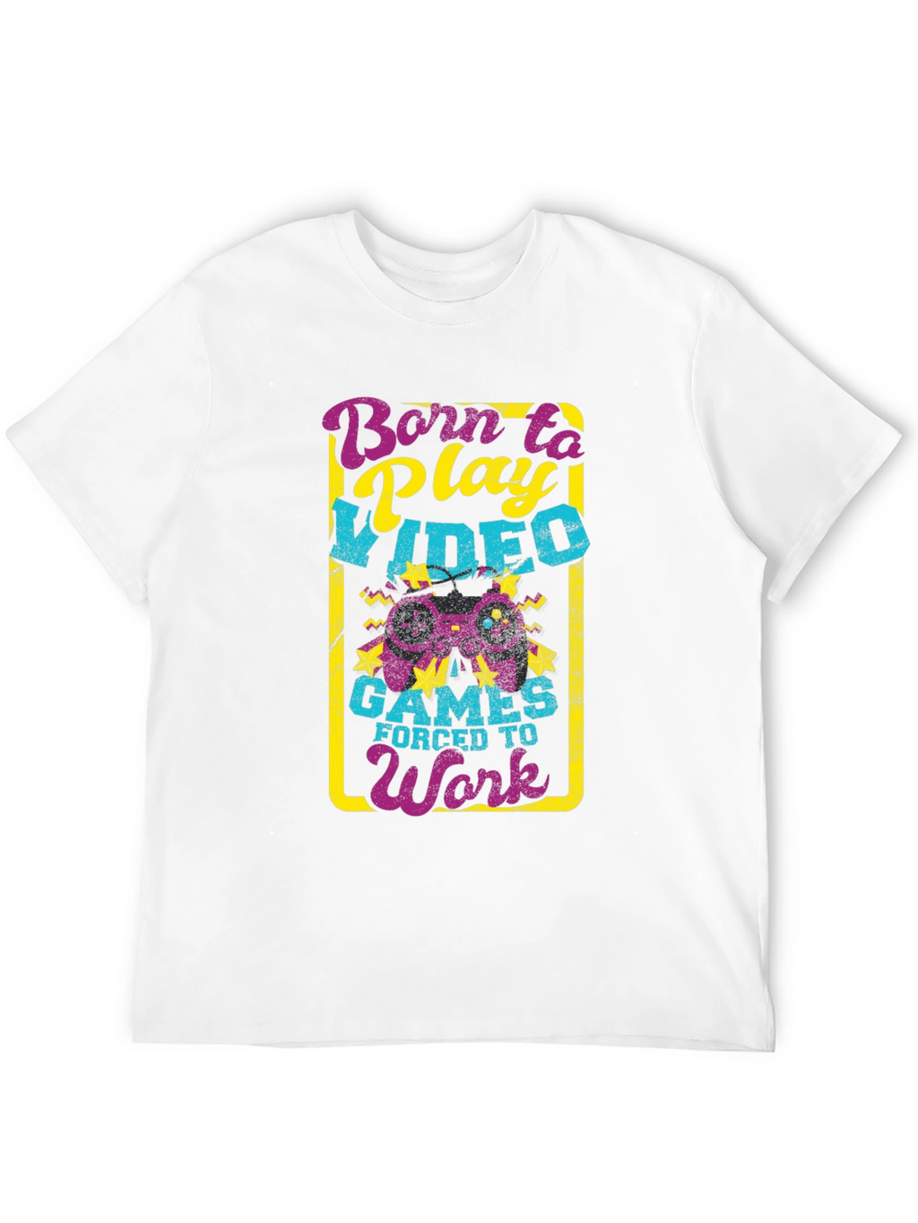 Born to Play Video Games Black T-Shirt