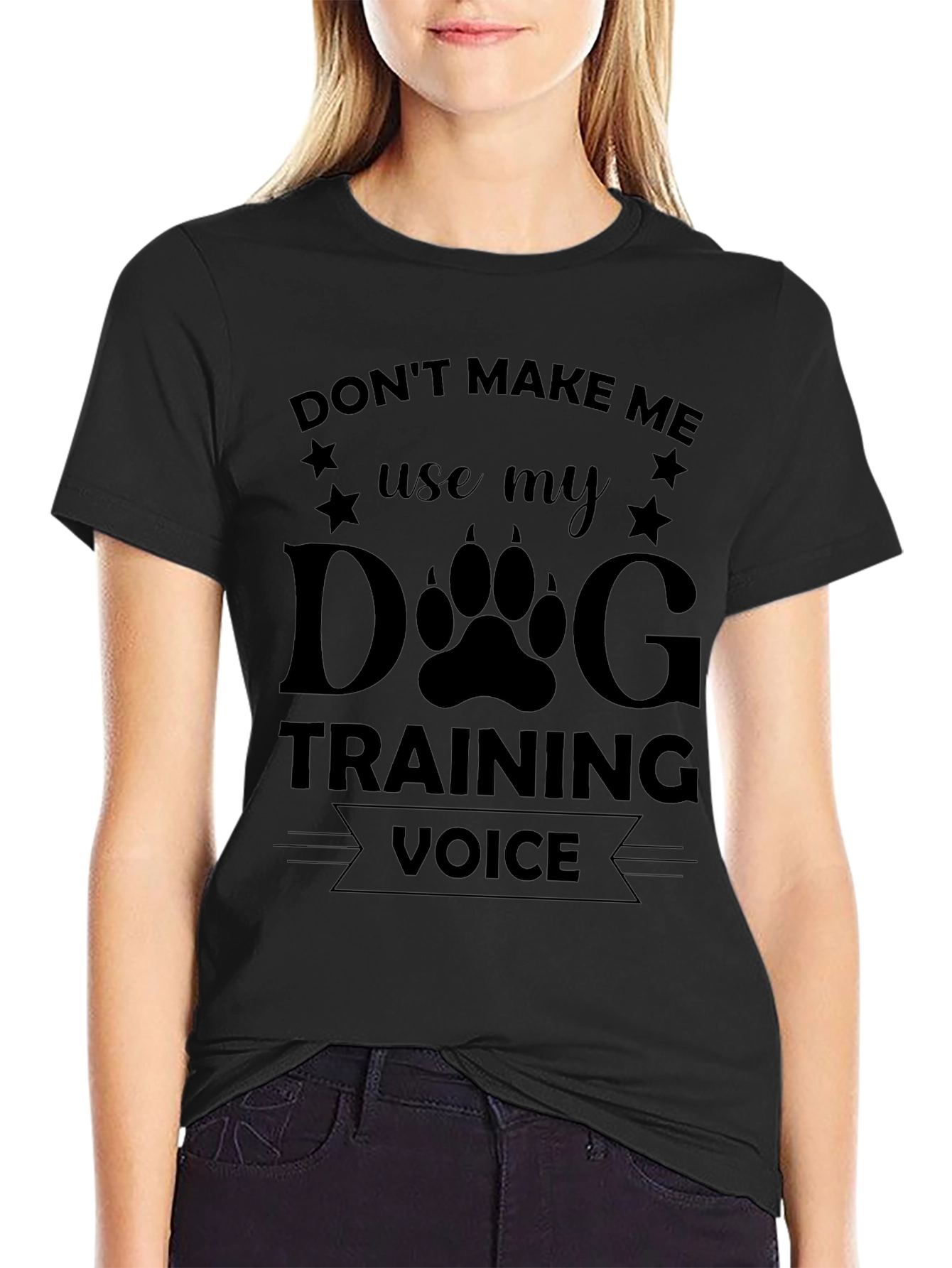 Dog Training Voice Black T-Shirt