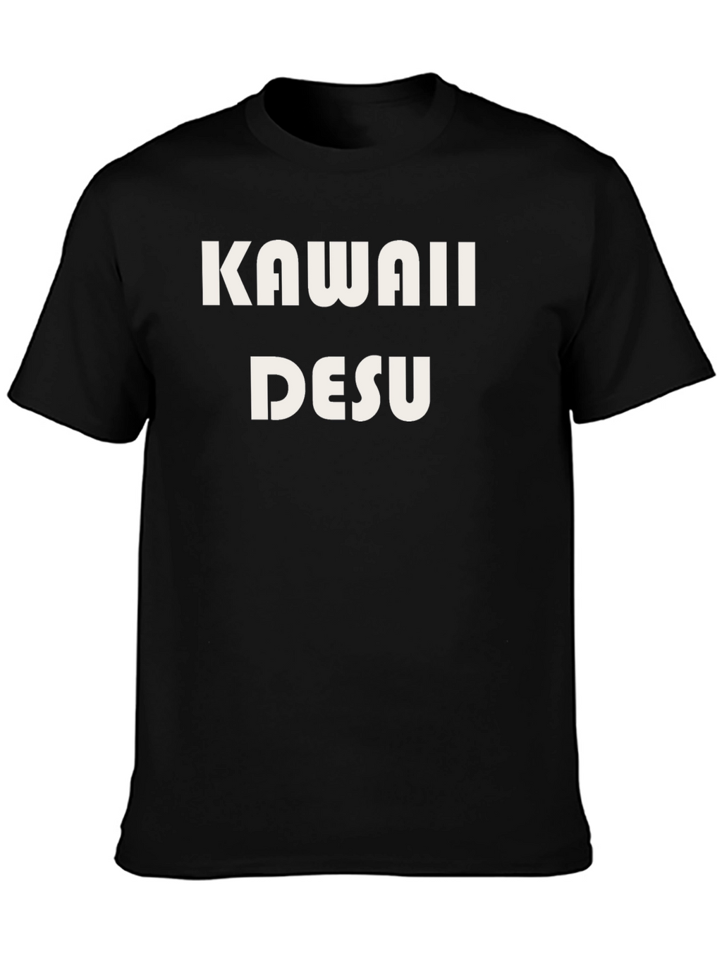 Kawaii Desu Black Tee - Anime Inspired Fashion
