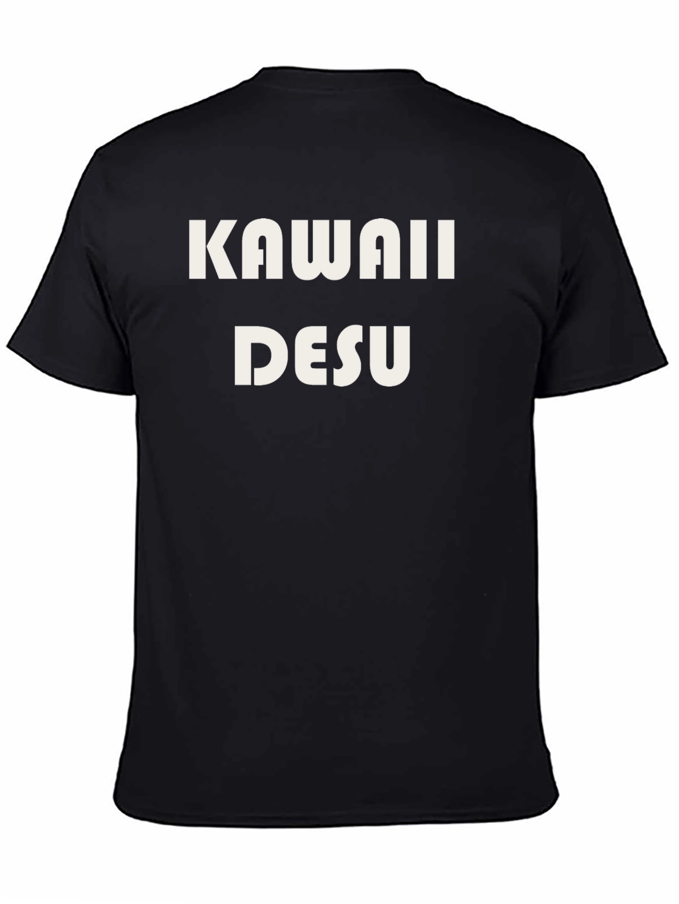 Kawaii Desu Black Tee - Anime Inspired Fashion