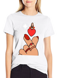 Heart Sign Graphic Tee - Stylish Black T-Shirt