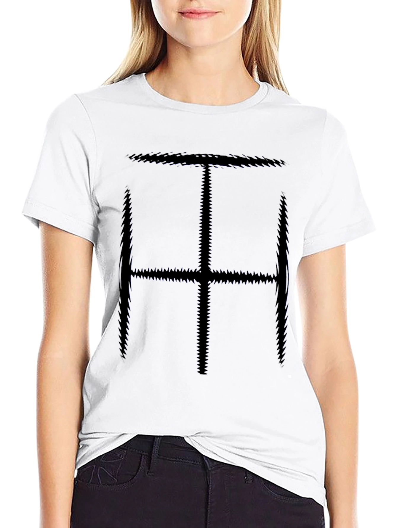 Abstract Symbol Tee - Mens Black Graphic T-Shirt