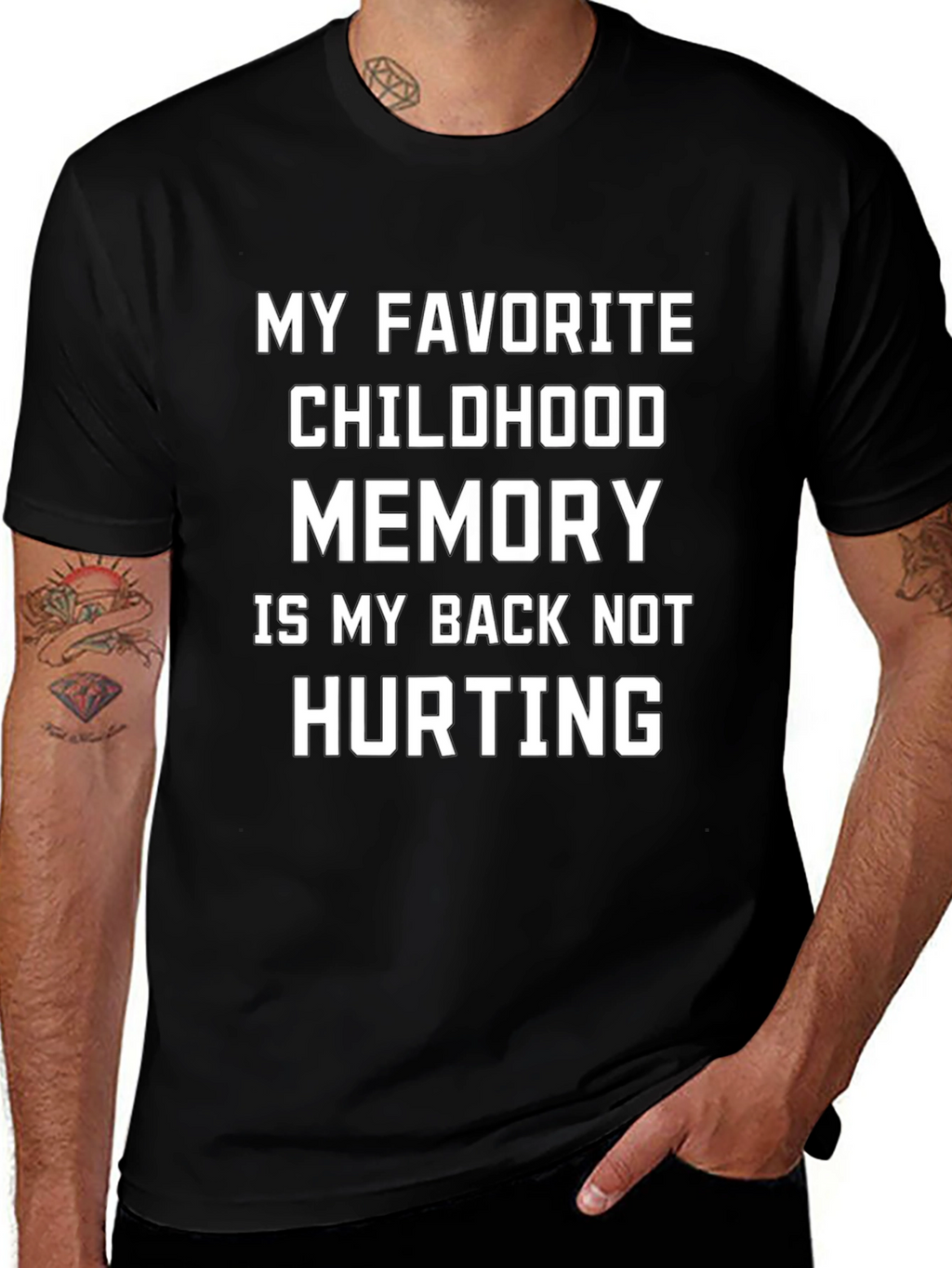 Funny Back Pain Childhood Memory T-Shirt