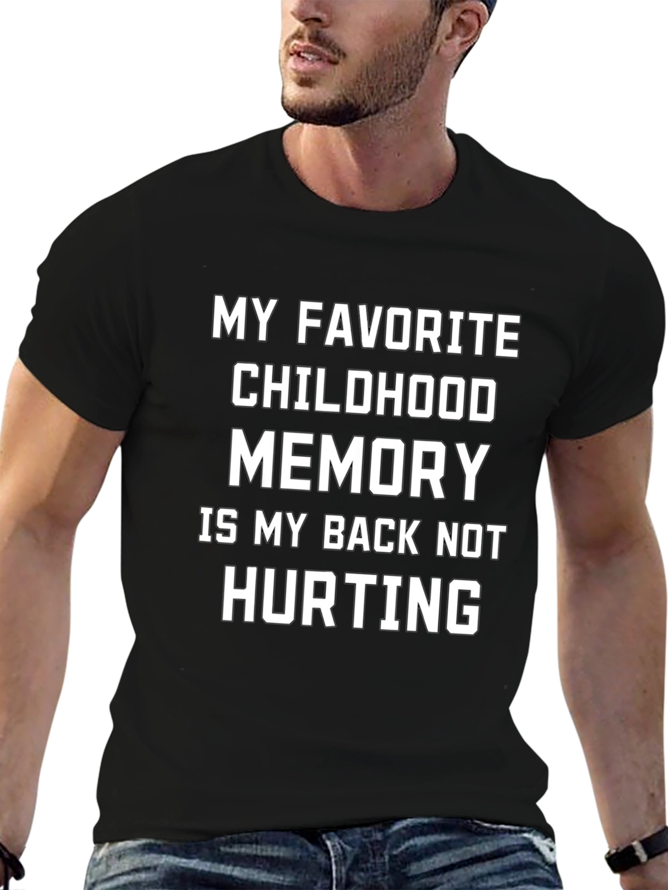 Funny Back Pain Childhood Memory T-Shirt