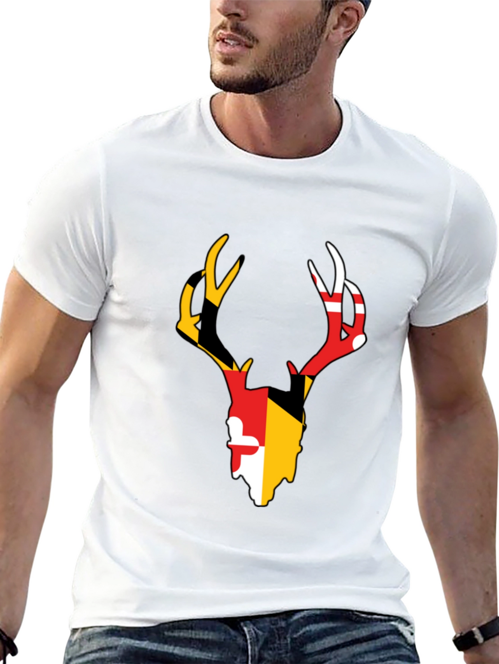 Maryland Deer Antler Graphic T-Shirt