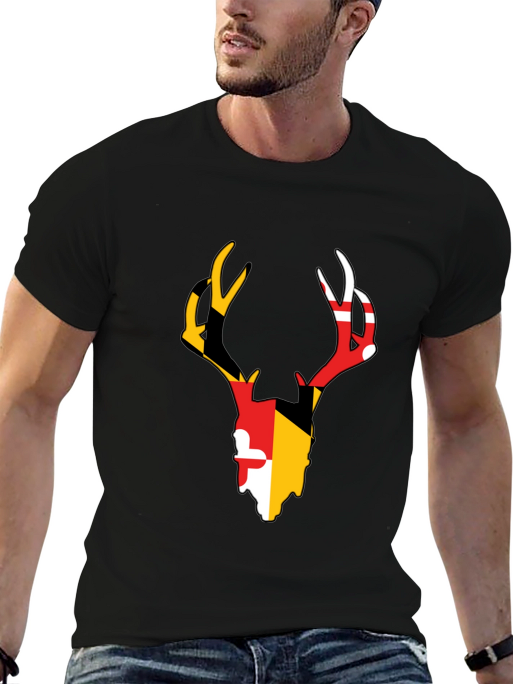 Maryland Deer Antler Graphic T-Shirt