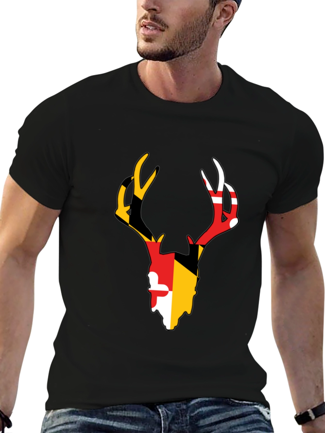 Maryland Deer Antler Graphic T-Shirt