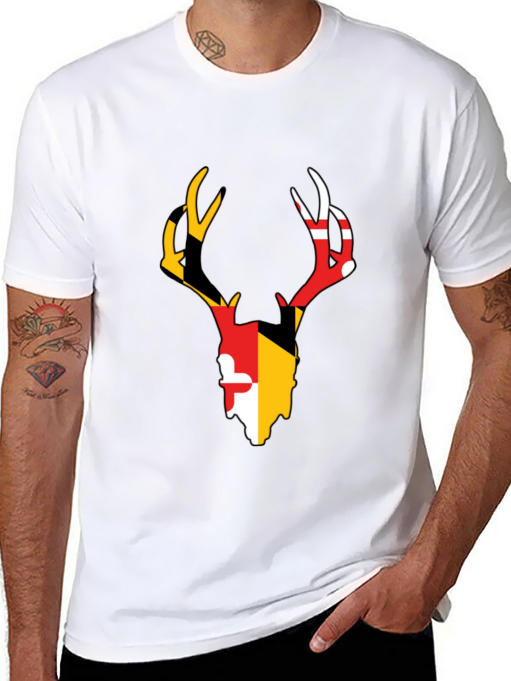 Maryland Deer Antler Graphic T-Shirt