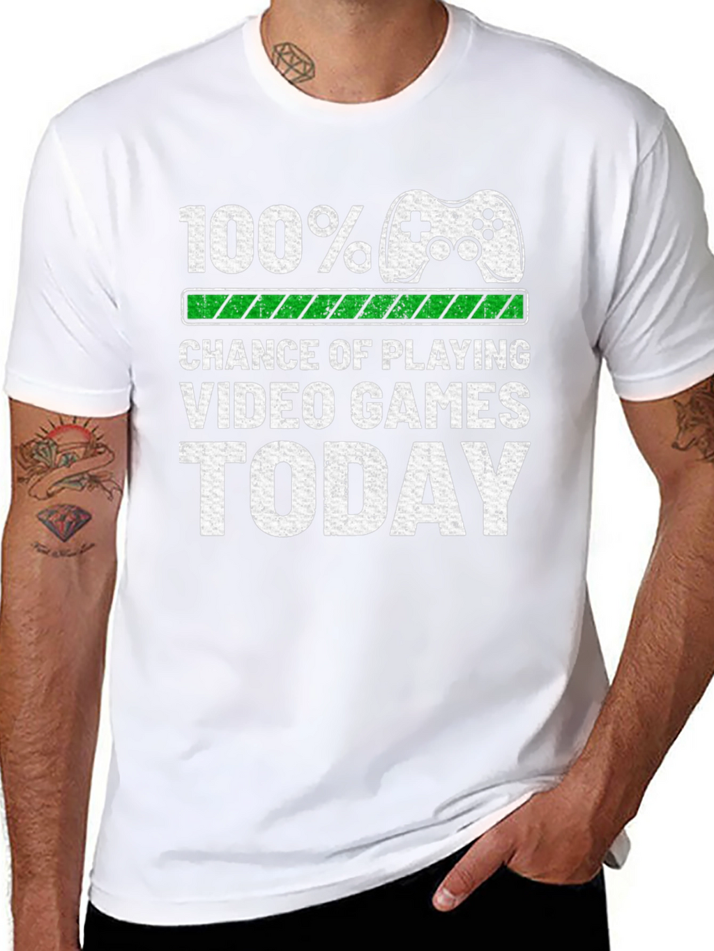 Gamer T-Shirt: 100% Chance of Playing Video Games Today