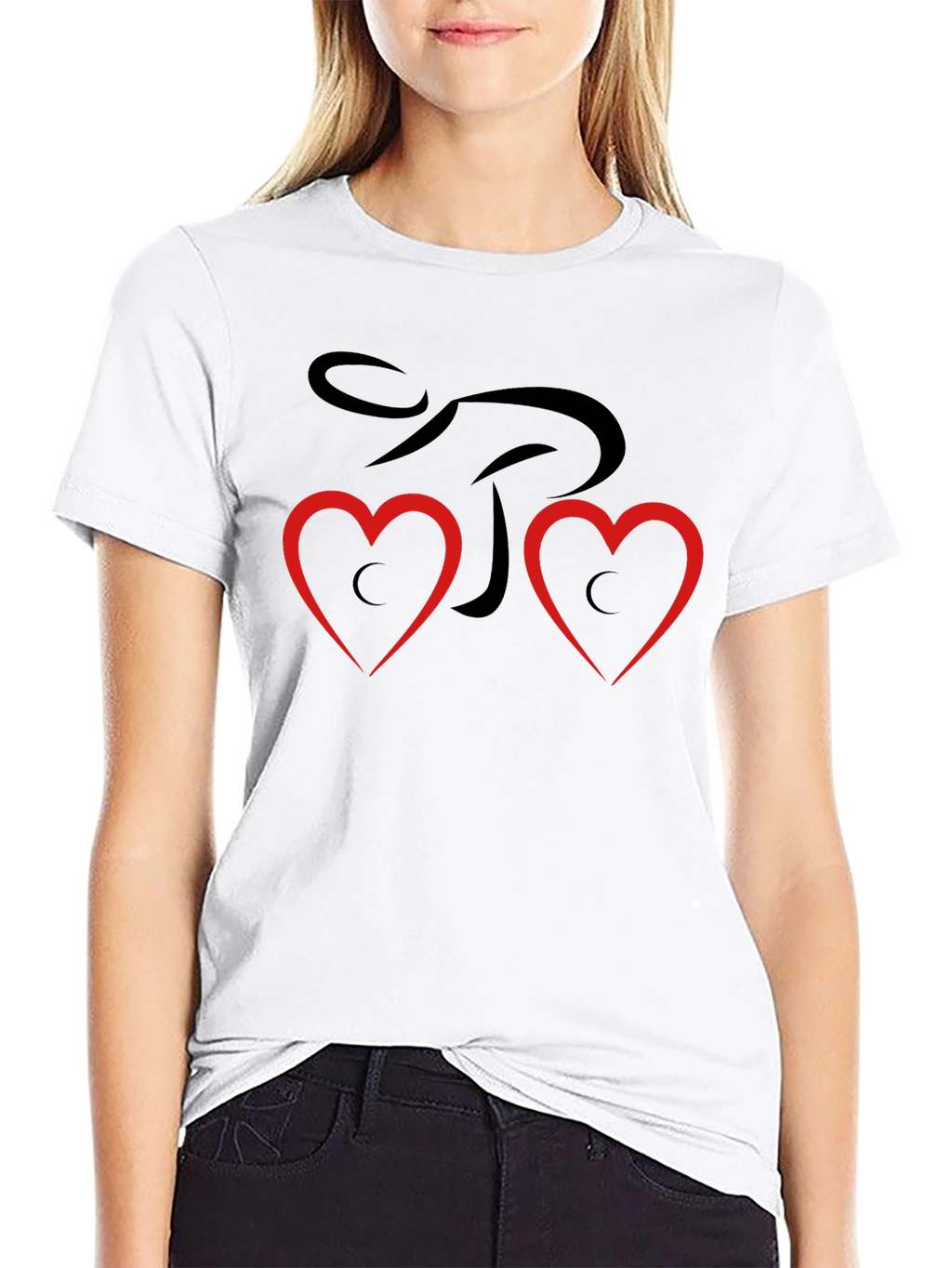 Heart Love Graphic T-Shirt - Black