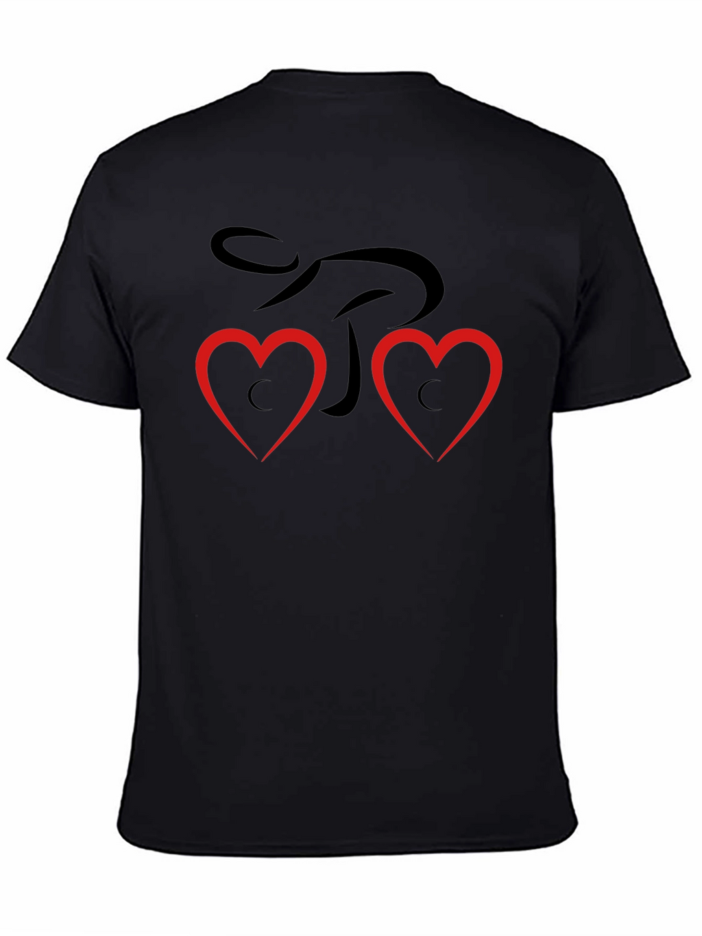 Heart Love Graphic T-Shirt - Black