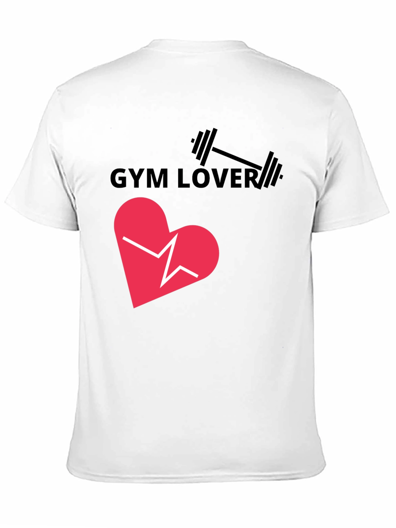 Gym Lover Graphic T-Shirt - Heartbeat Design