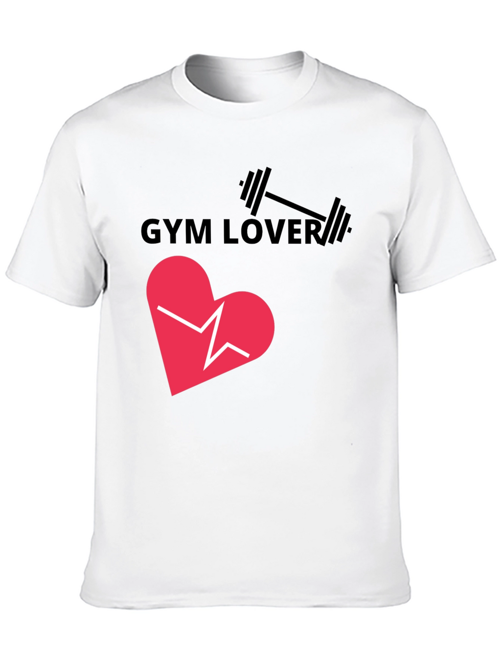 Gym Lover Graphic T-Shirt - Heartbeat Design