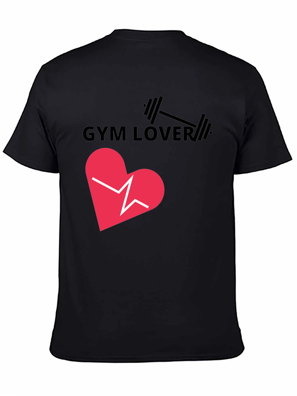 Gym Lover Graphic T-Shirt - Heartbeat Design