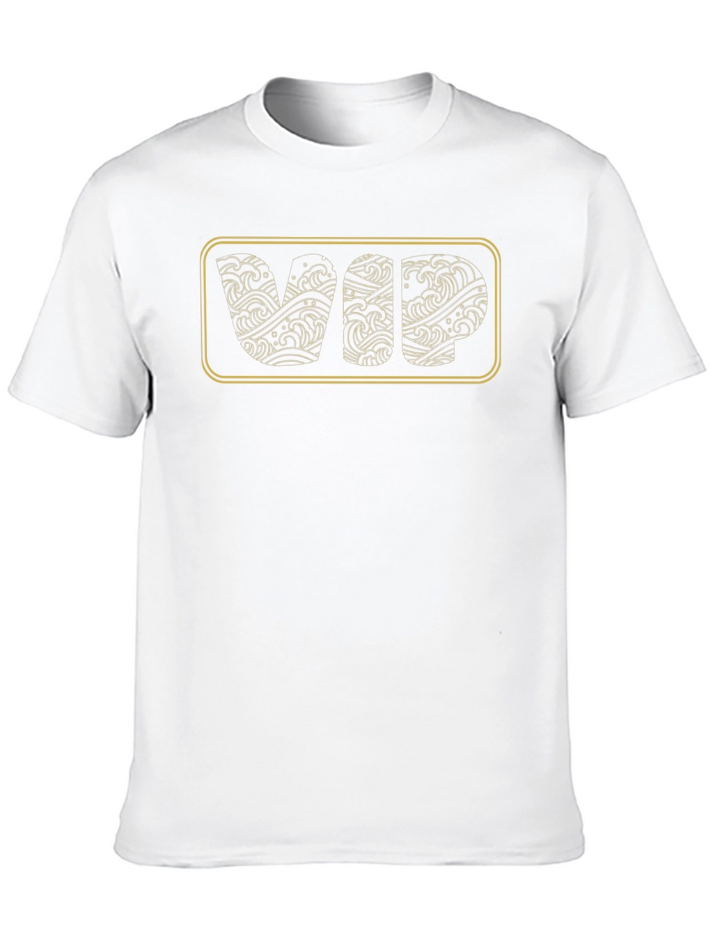 VIP Wave Design Black T-Shirt