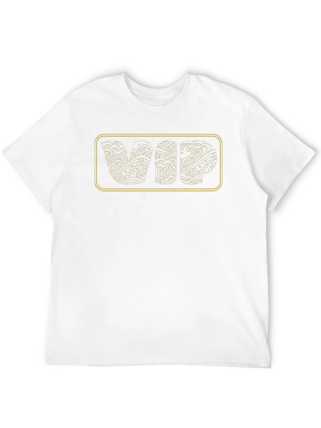 VIP Wave Design Black T-Shirt