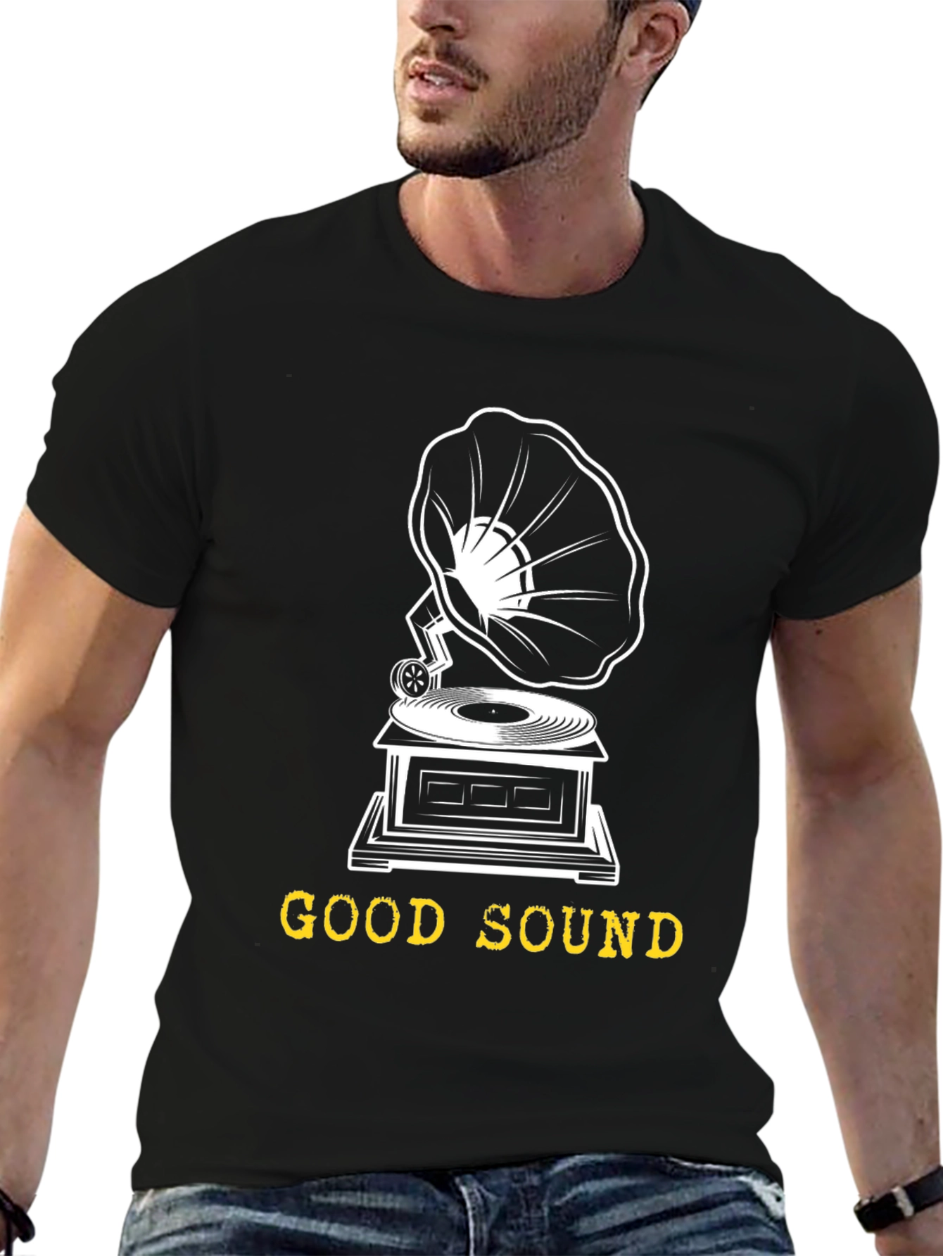 Vintage Gramophone T-Shirt - Good Sound Music Tee