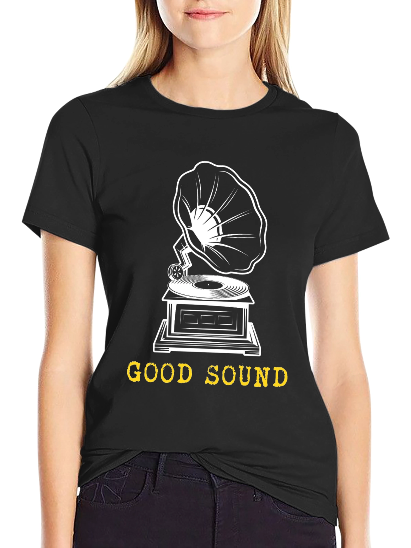 Vintage Gramophone T-Shirt - Good Sound Music Tee