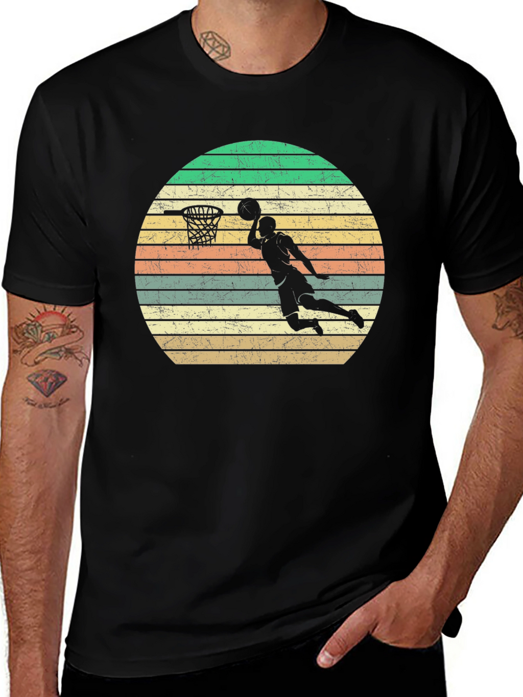 Retro Basketball Dunk T-Shirt