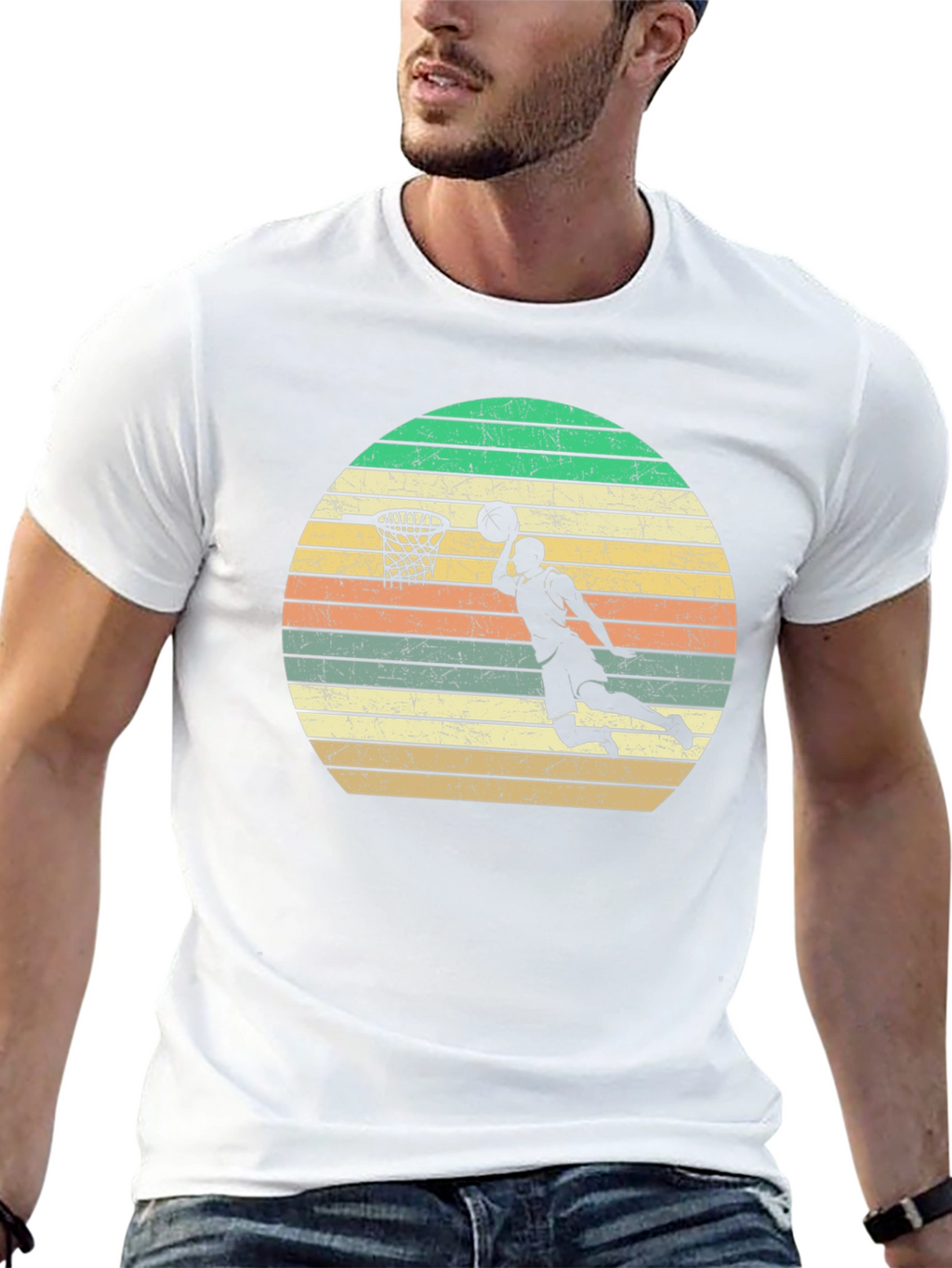 Retro Basketball Dunk T-Shirt