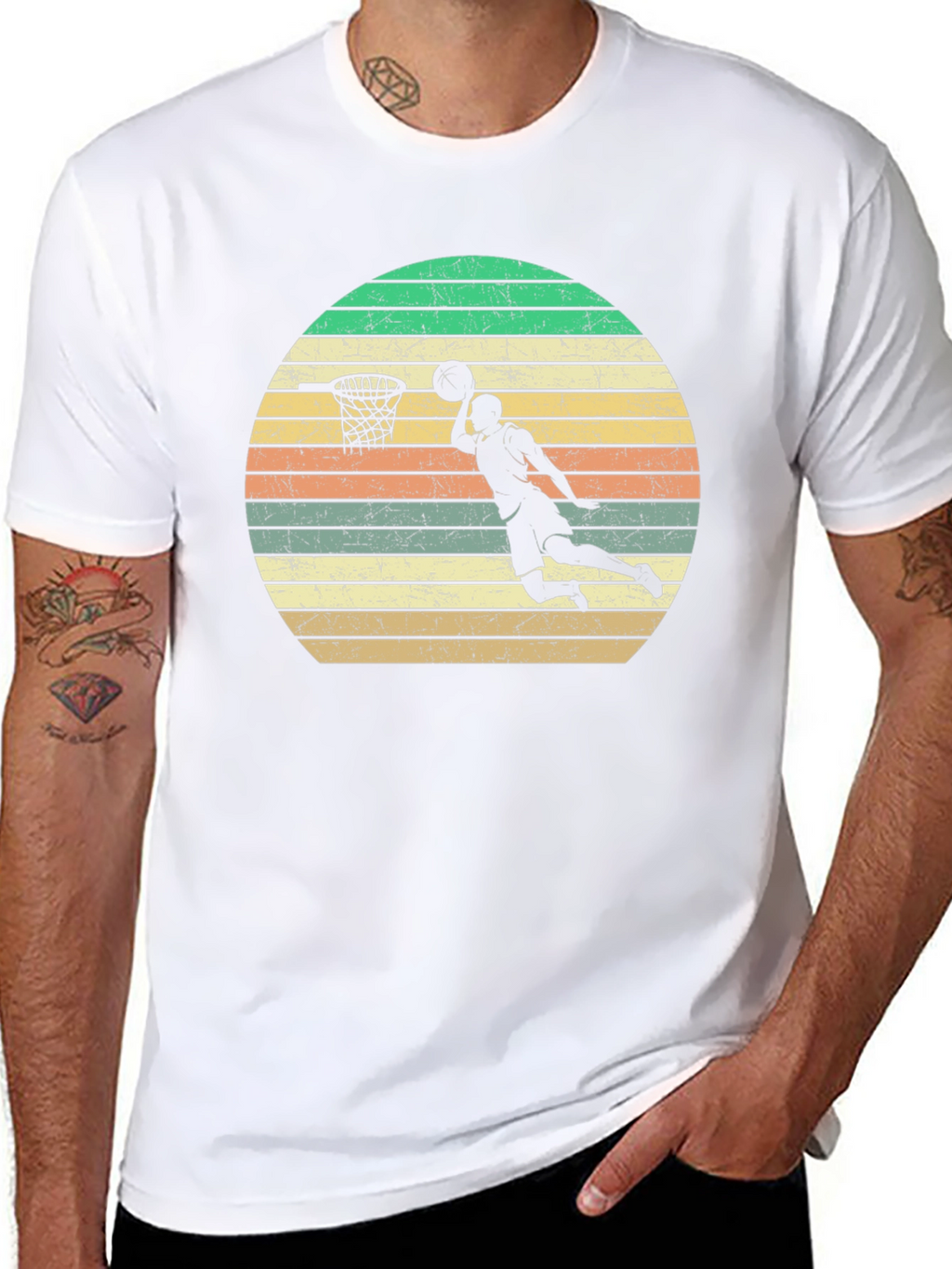 Retro Basketball Dunk T-Shirt