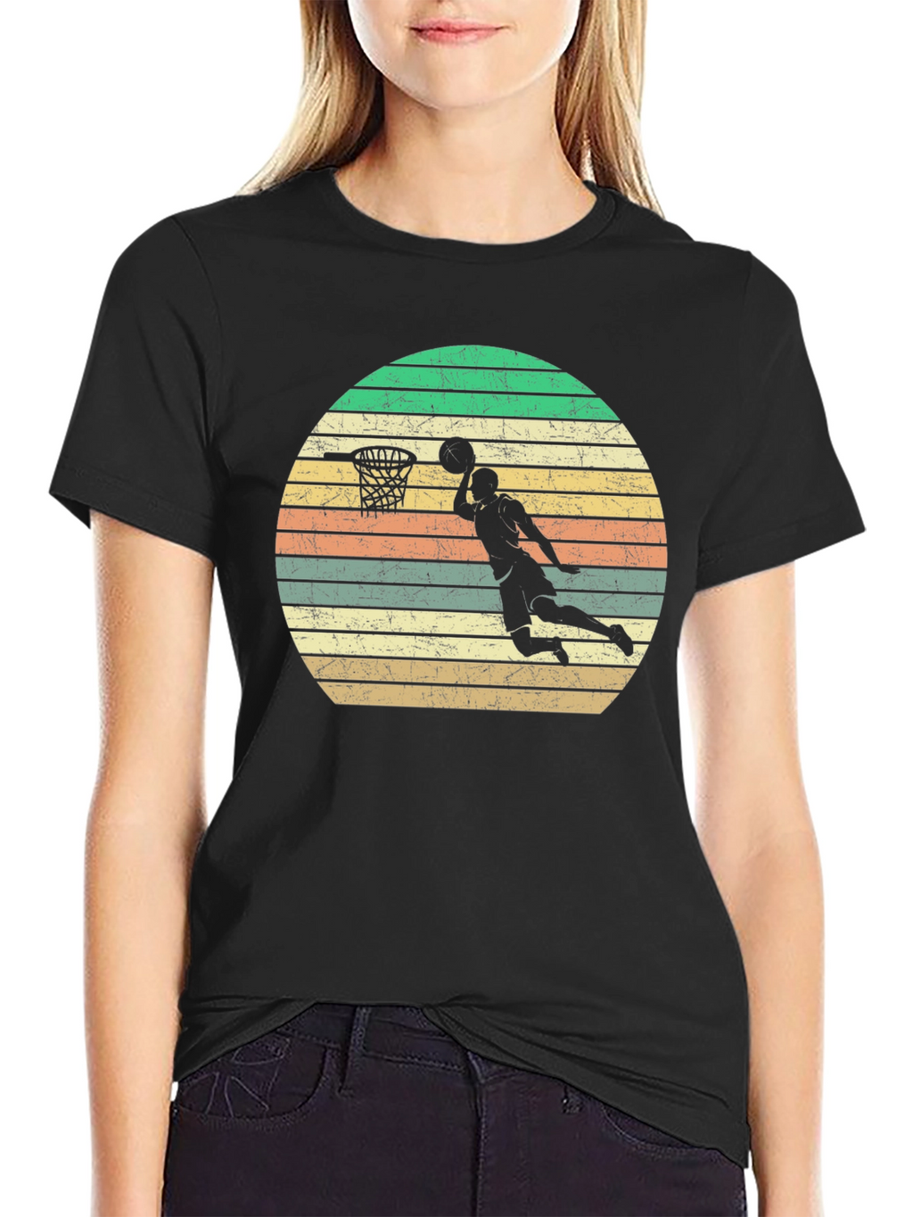 Retro Basketball Dunk T-Shirt