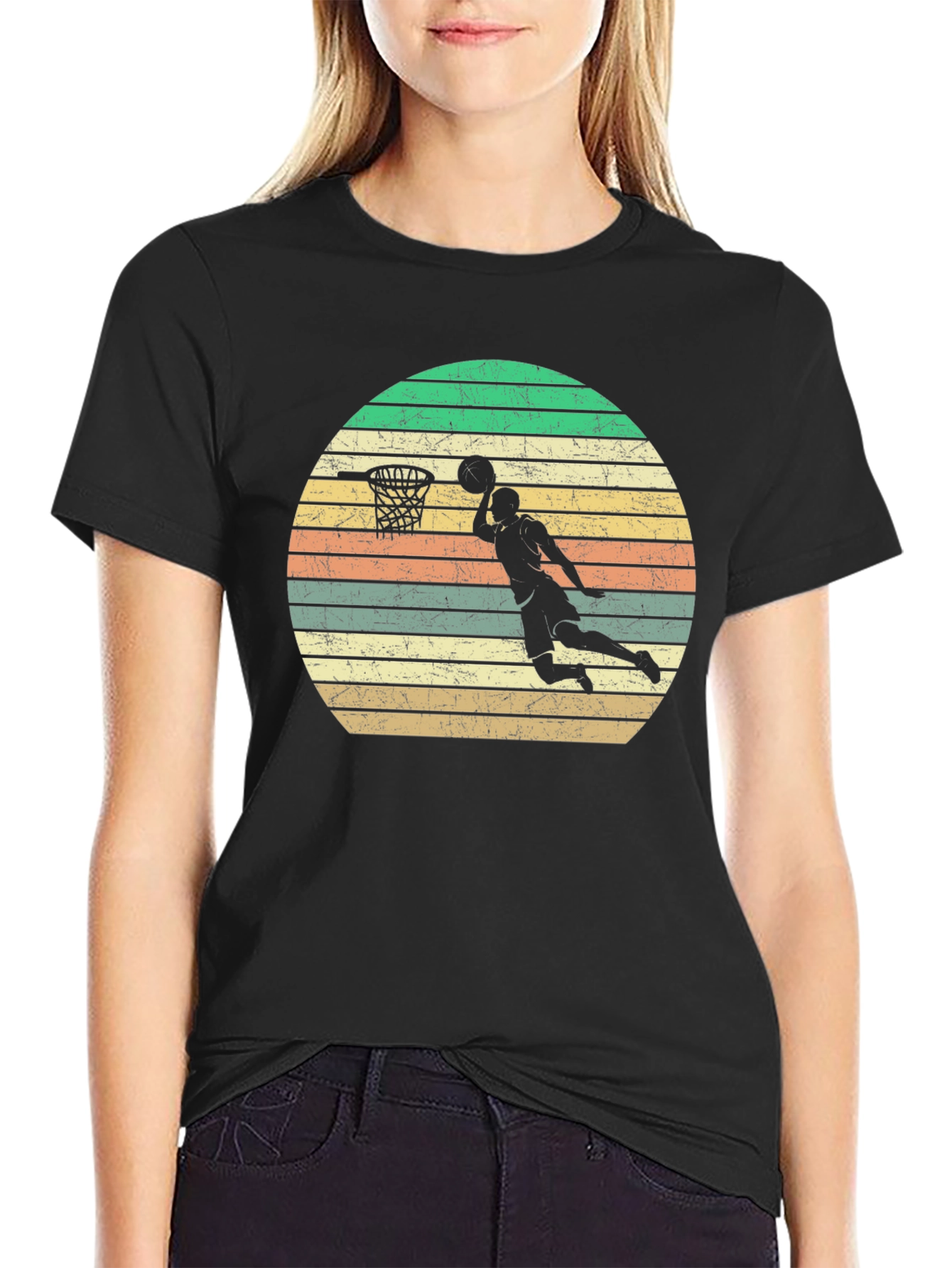 Retro Basketball Dunk T-Shirt
