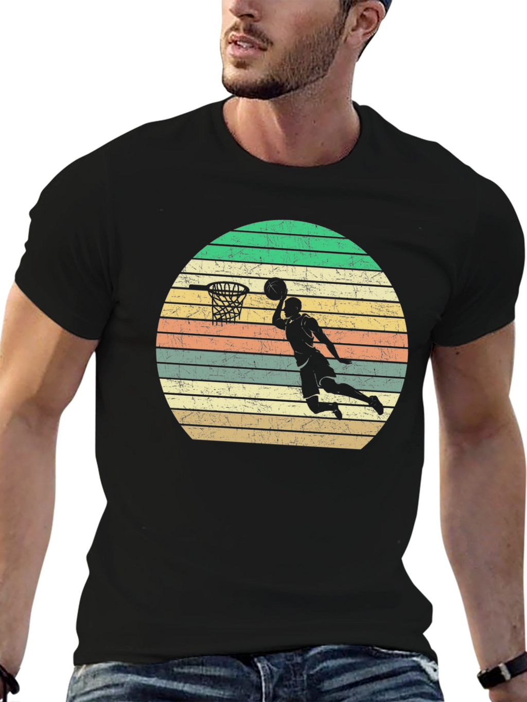Retro Basketball Dunk T-Shirt