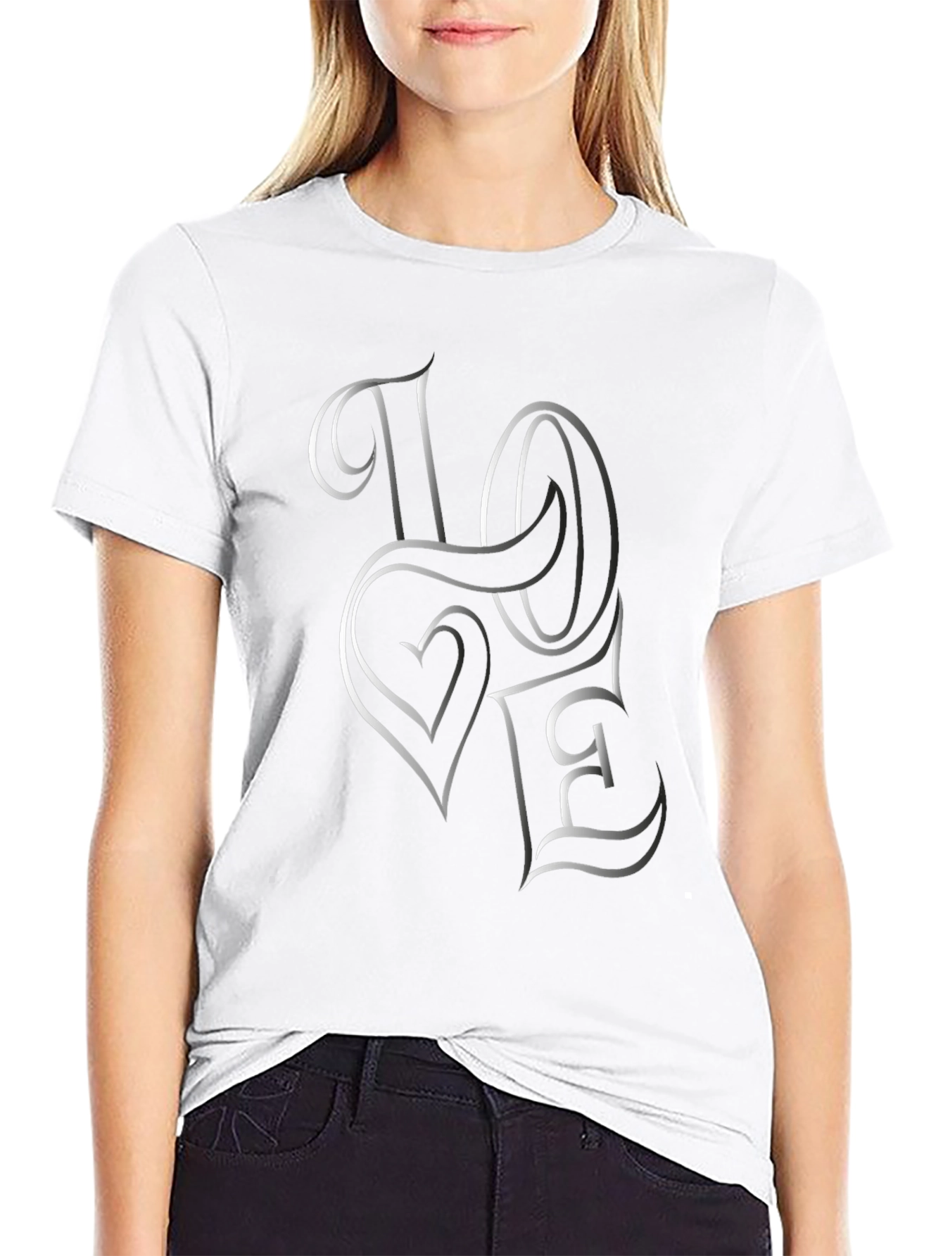 Love Graphic Tee - Stylish Black Cotton T-Shirt
