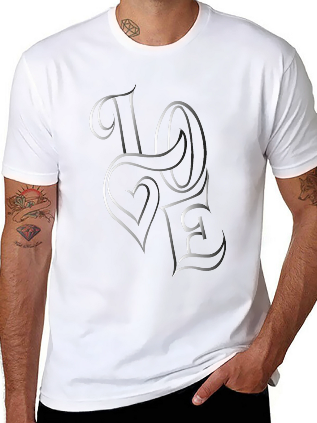Love Graphic Tee - Stylish Black Cotton T-Shirt