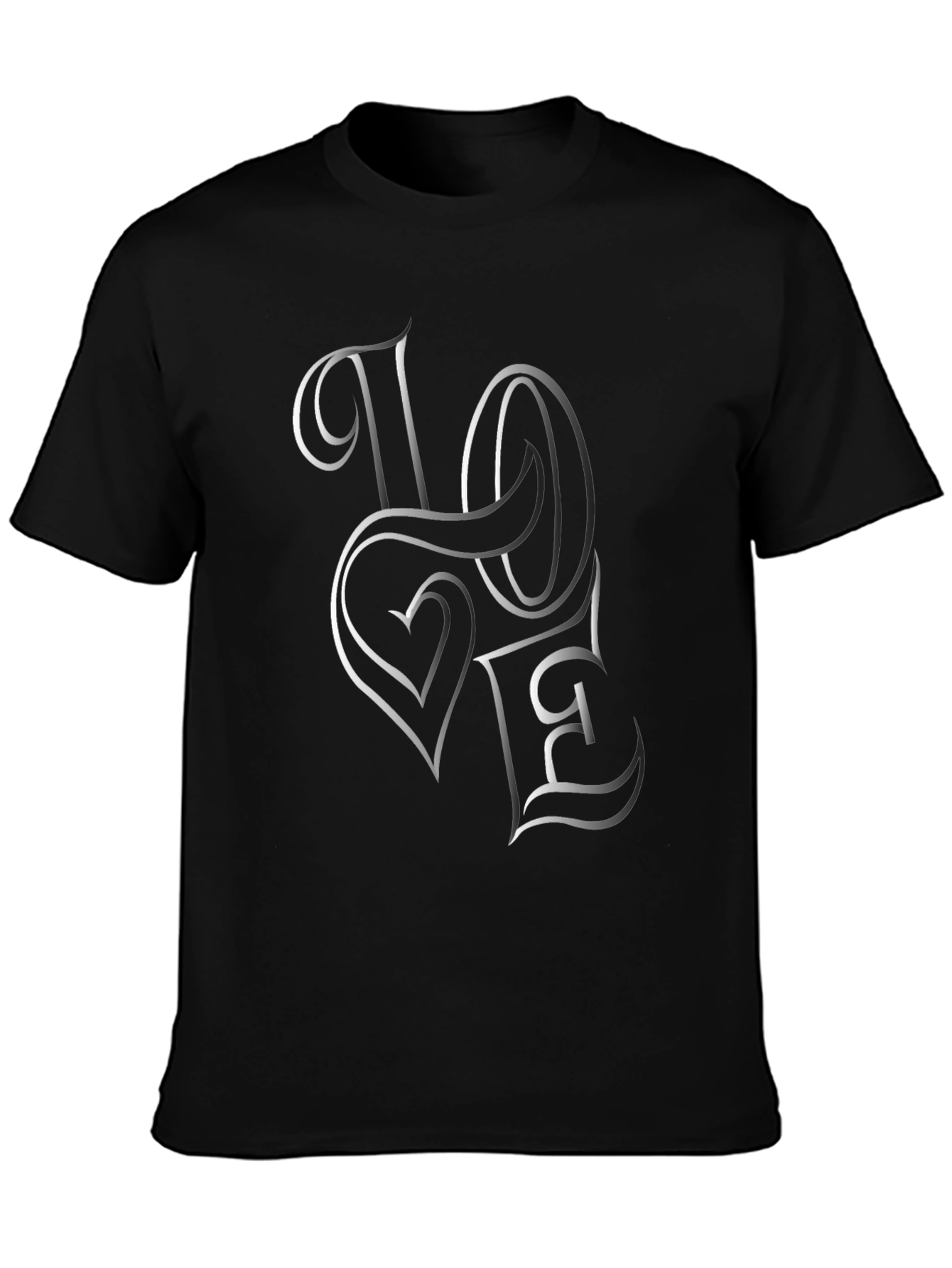 Love Graphic Tee - Stylish Black Cotton T-Shirt