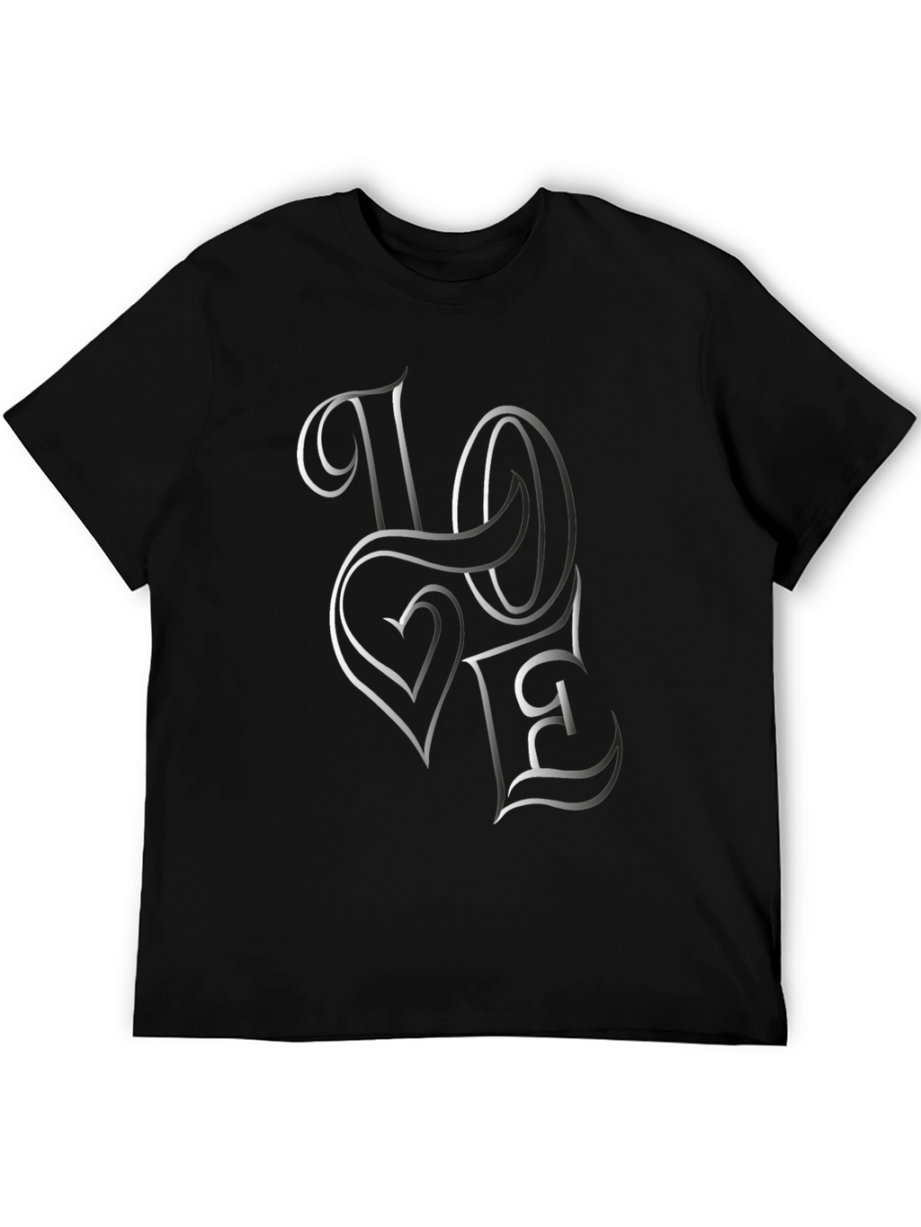 Love Graphic Tee - Stylish Black Cotton T-Shirt