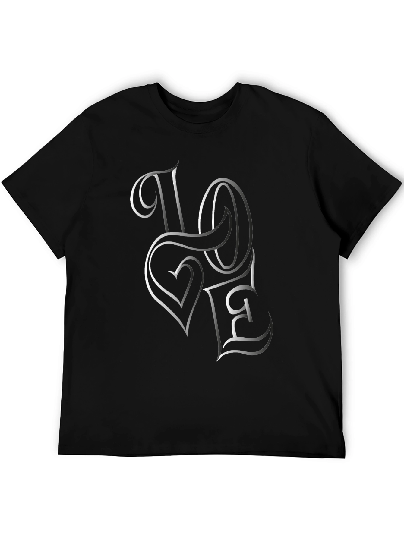 Love Graphic Tee - Stylish Black Cotton T-Shirt