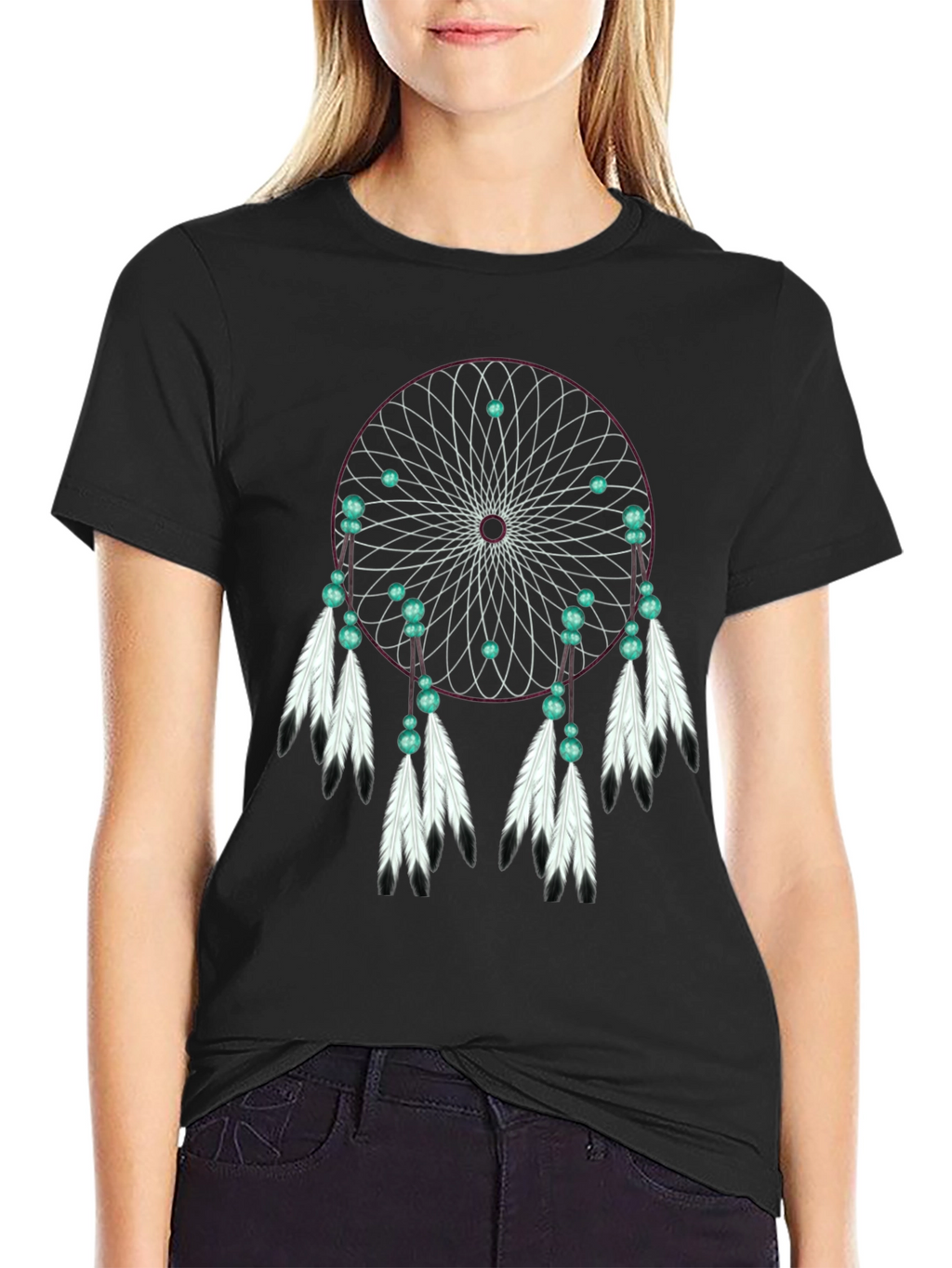 Dreamcatcher Graphic T-Shirt - Black