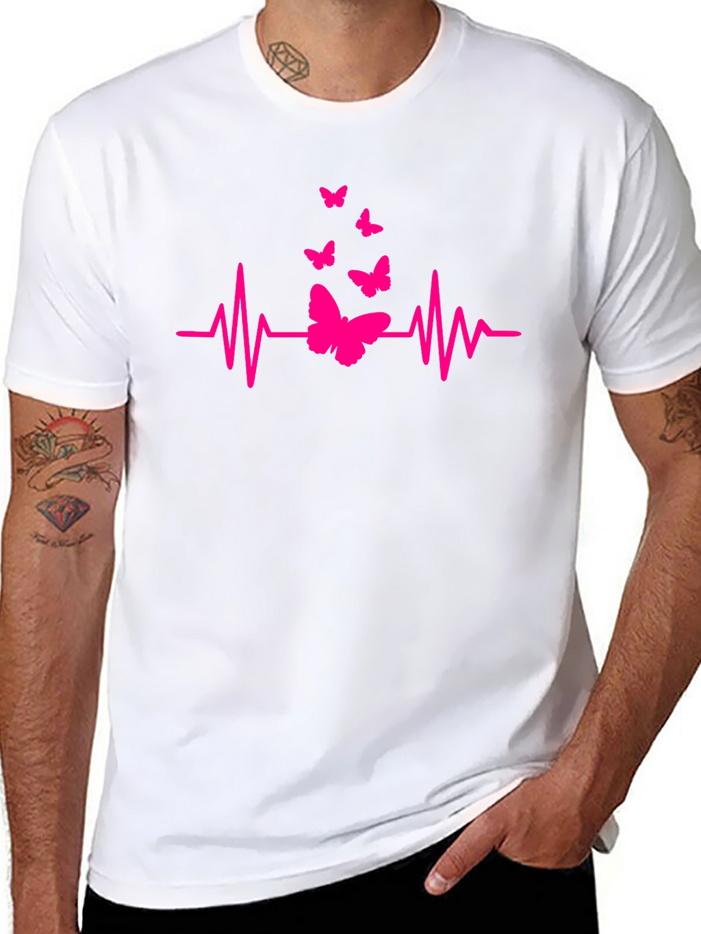 Butterfly Heartbeat Graphic Tee - Unisex