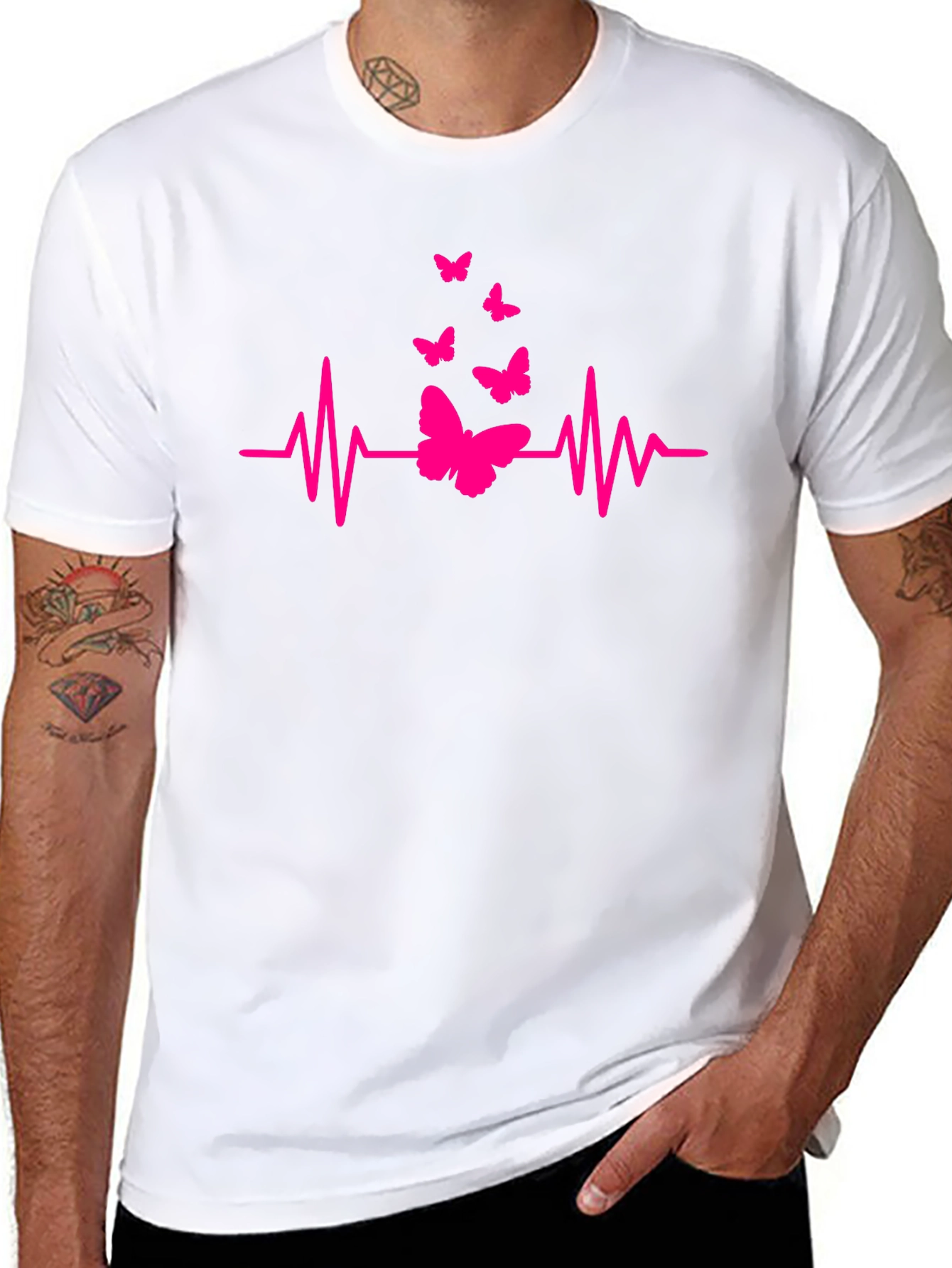 Butterfly Heartbeat Graphic Tee - Unisex