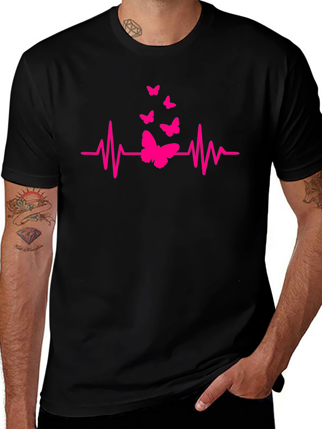 Butterfly Heartbeat Graphic Tee - Unisex